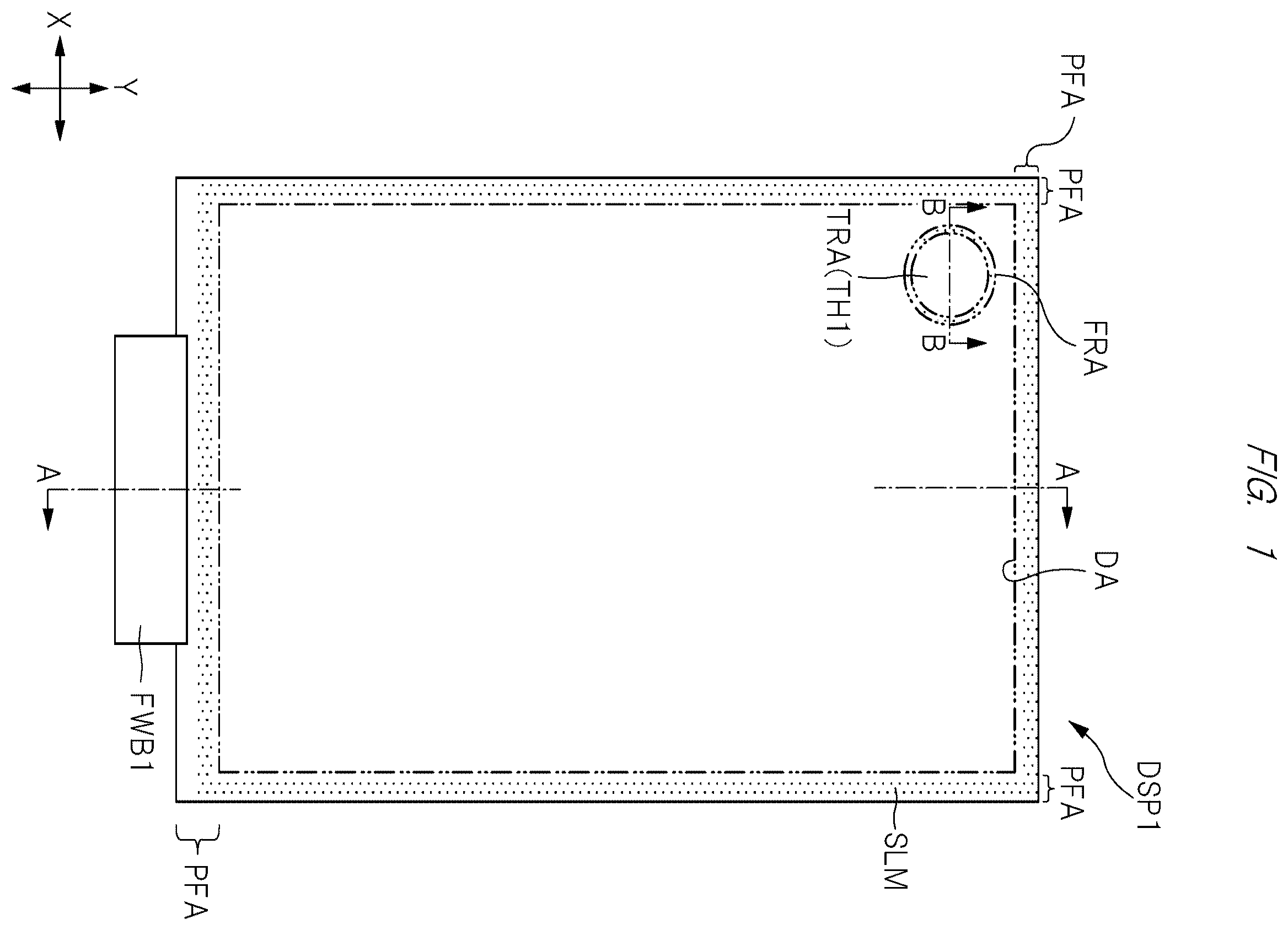 Patent US11841571 Figure 1 – Display apparatus