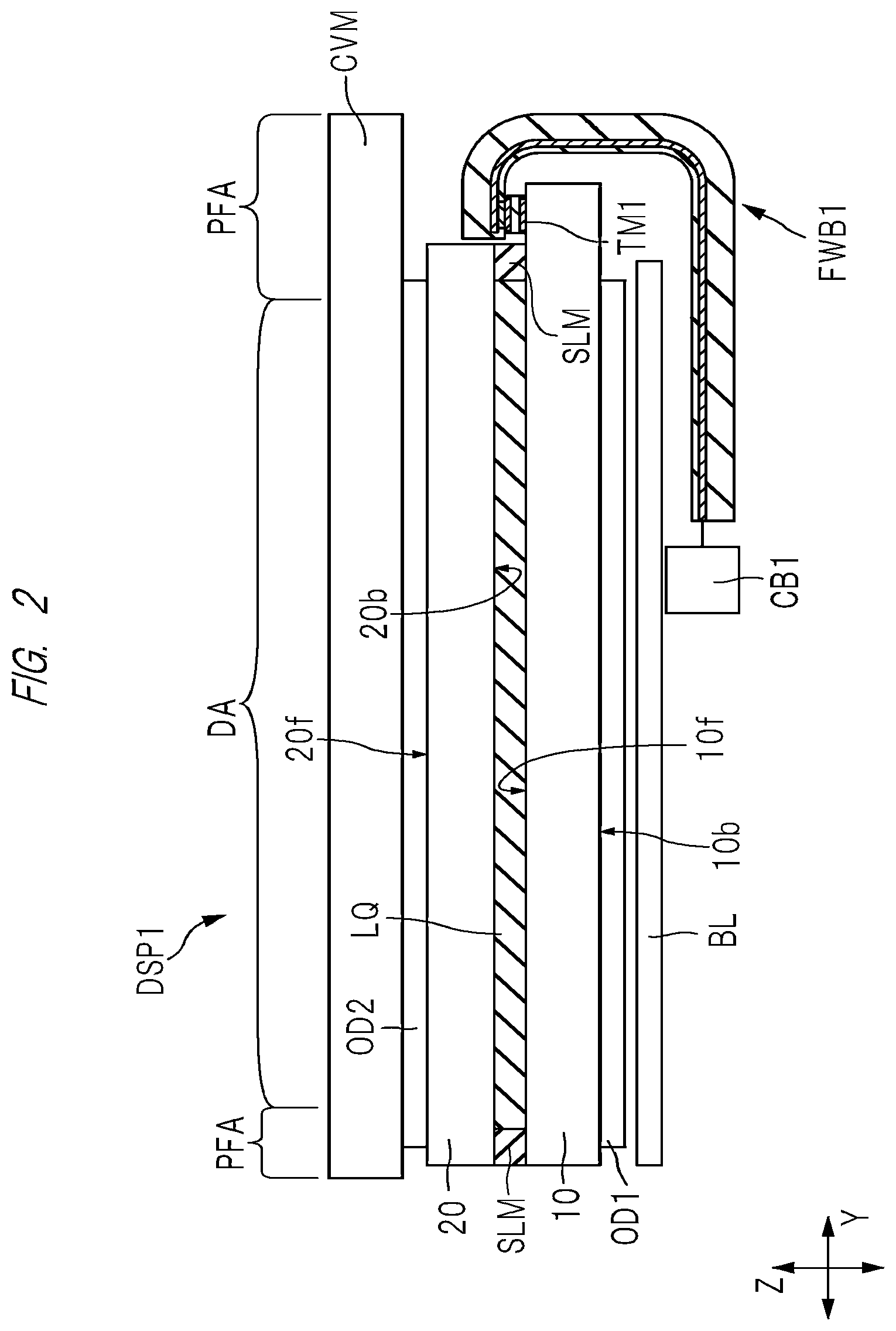 Patent US11841571 Figure 2 – Display apparatus