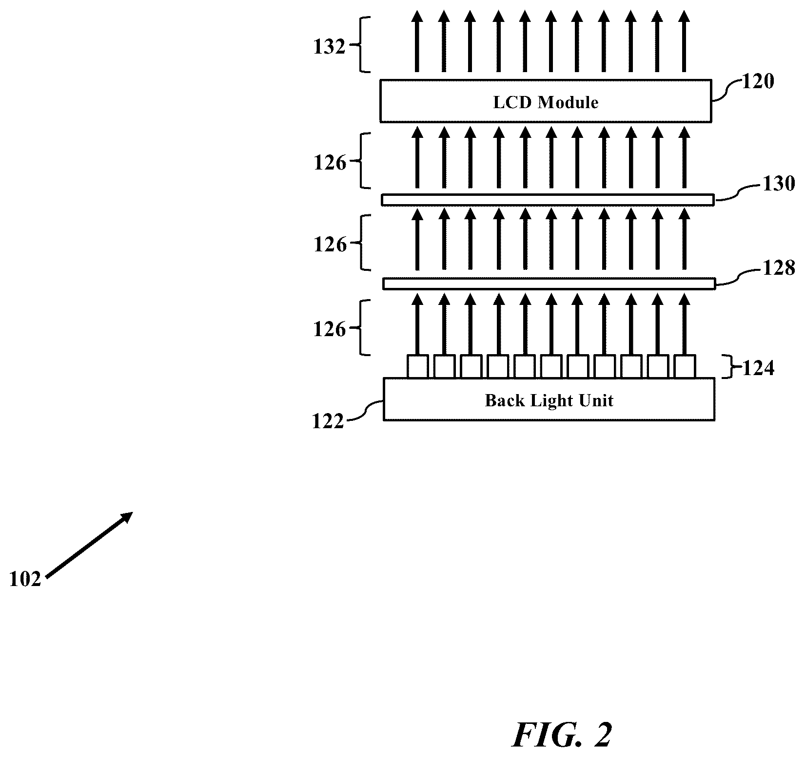 Patent US11841586 Figure 2 – Position-adjustable backlight