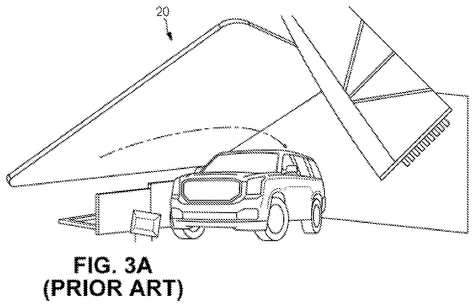 Patent US11841601 Figure 3 – Ovoid vehicle photographic booth