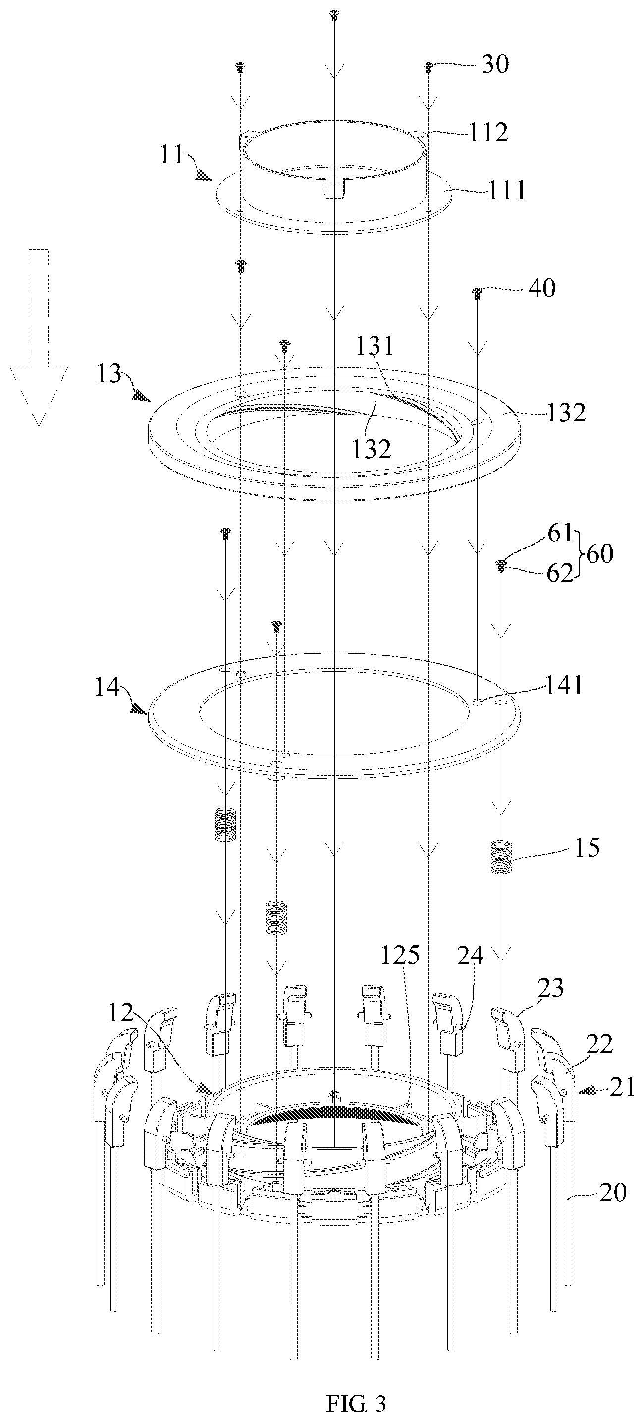 Patent US11841602 Figure 3 – Soft light box and chuck assembly thereof