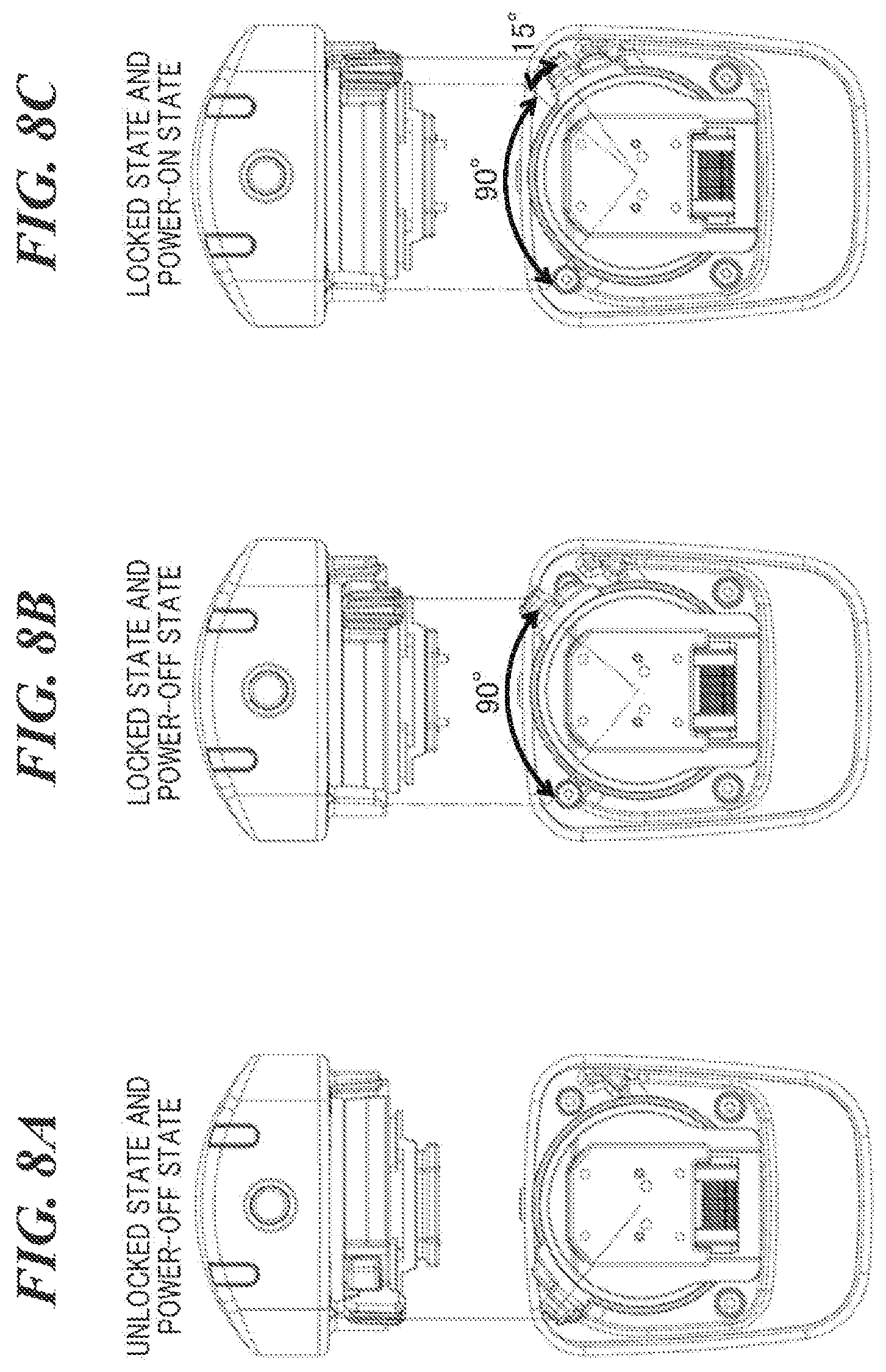 Patent US11841607 Figure 8 – Accessory device capable of being attached to or detached from electronic apparatus
