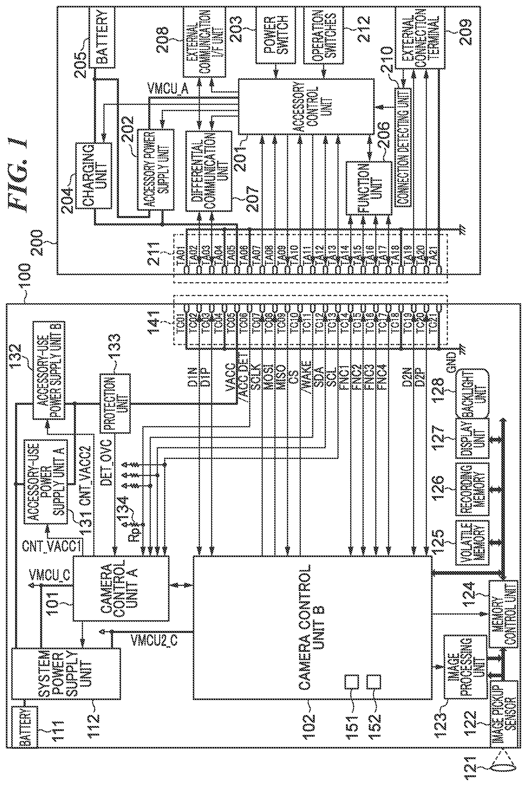 Patent US11841608 Figure 1 – Electronic apparatus to which accessory is attachable, and accessory