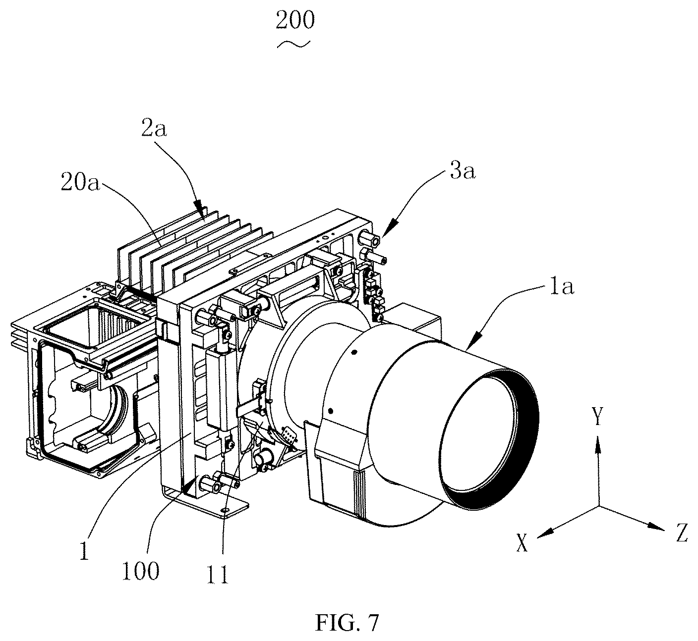 Patent US11841610 Figure 5 – Lens adjusting device and projection apparatus