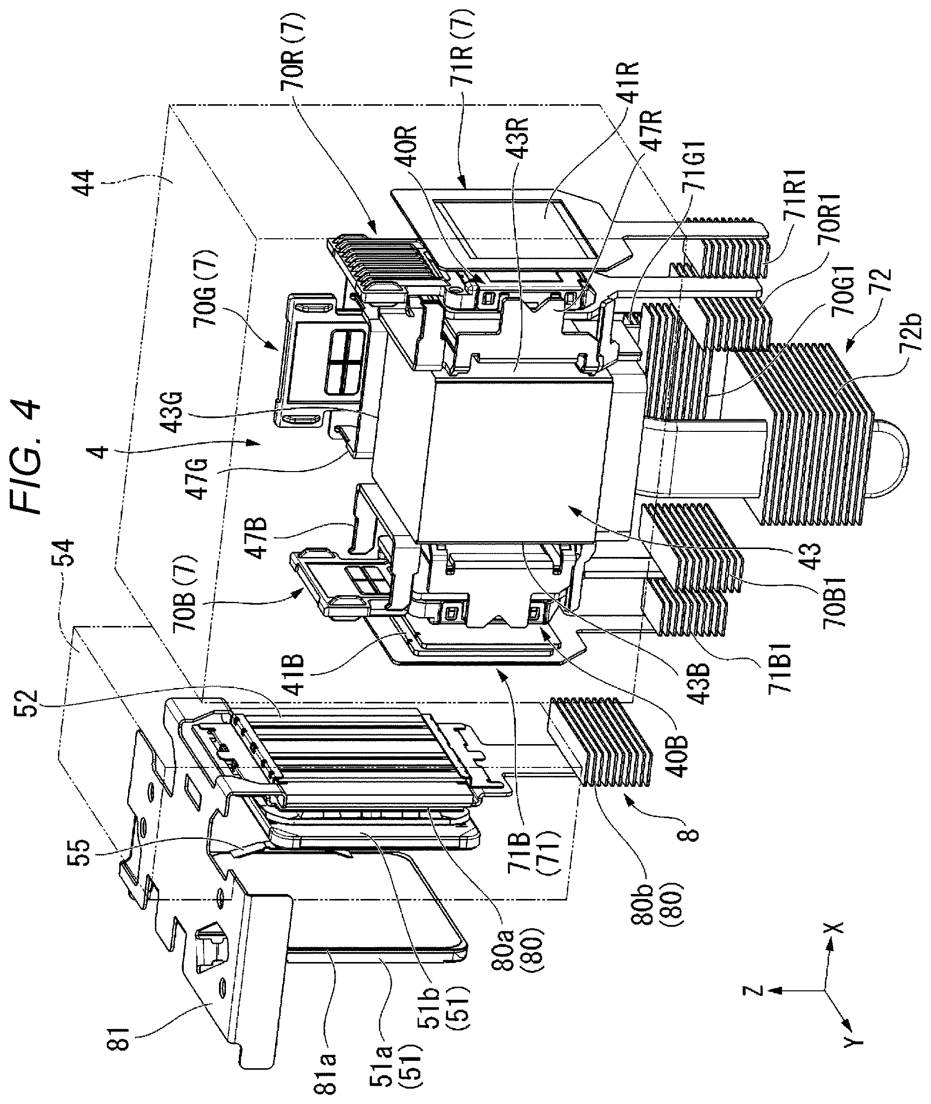 Patent US11841611 Figure 4 – Projector