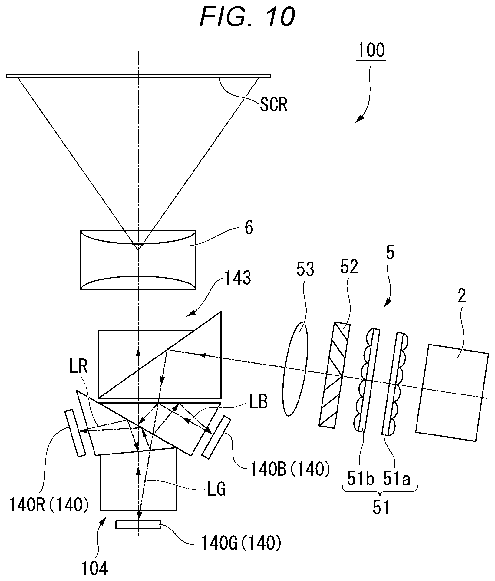 Patent US11841611 Figure 10 – Projector