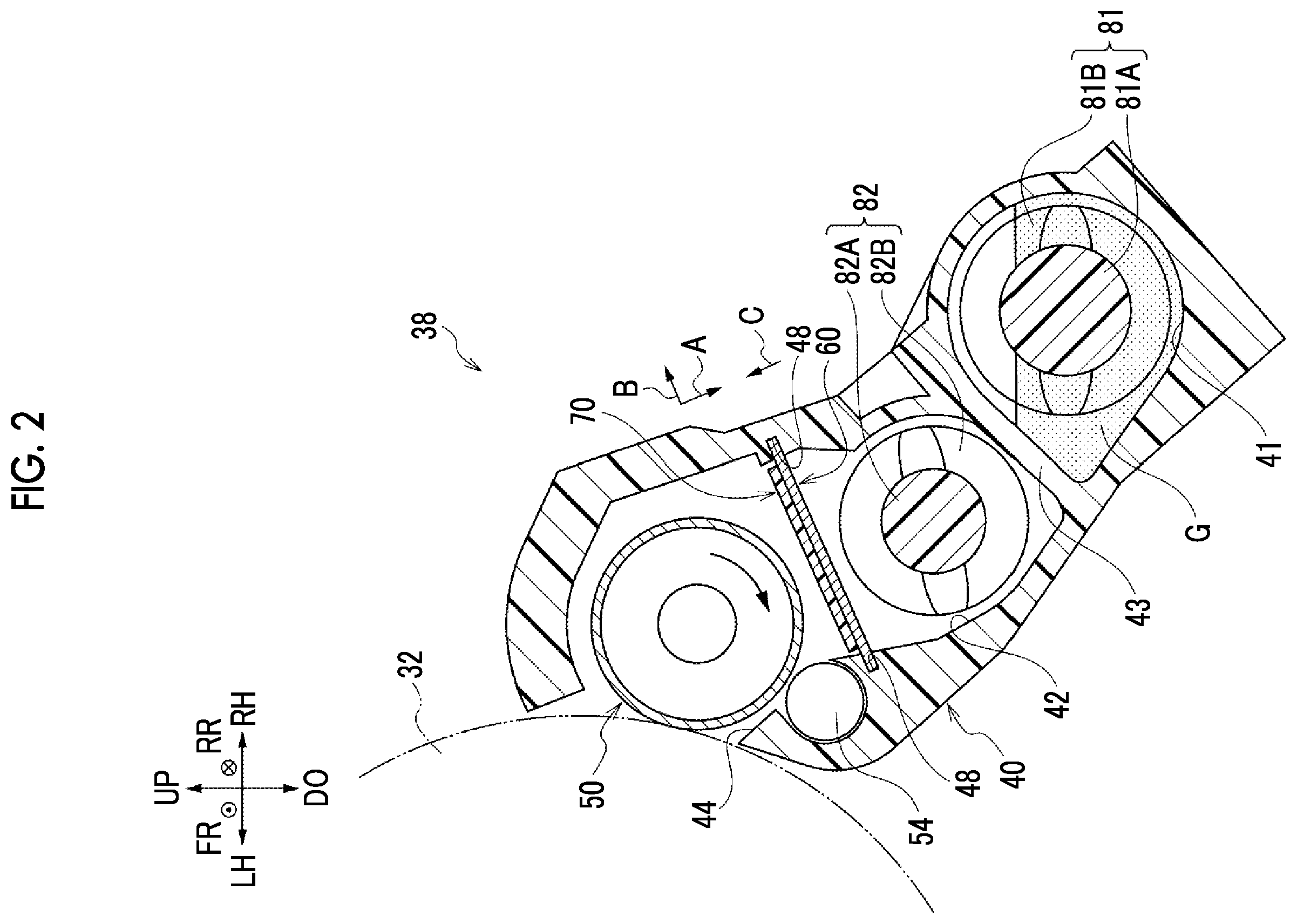 Patent US11841637 Figure 2 – Developing device and image forming apparatus