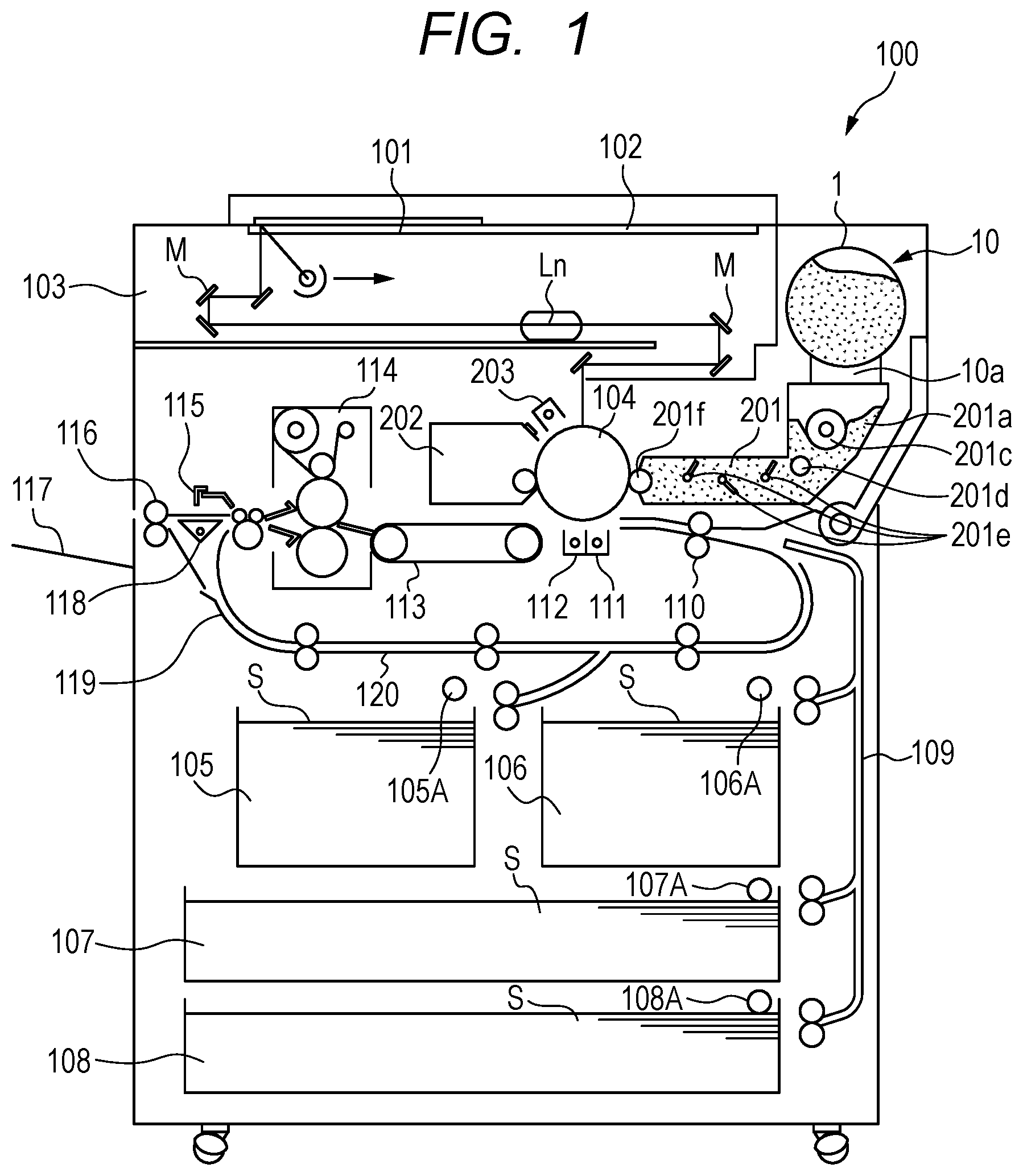 Patent US11841641 Figure 1 – Developer replenishing container and image forming apparatus