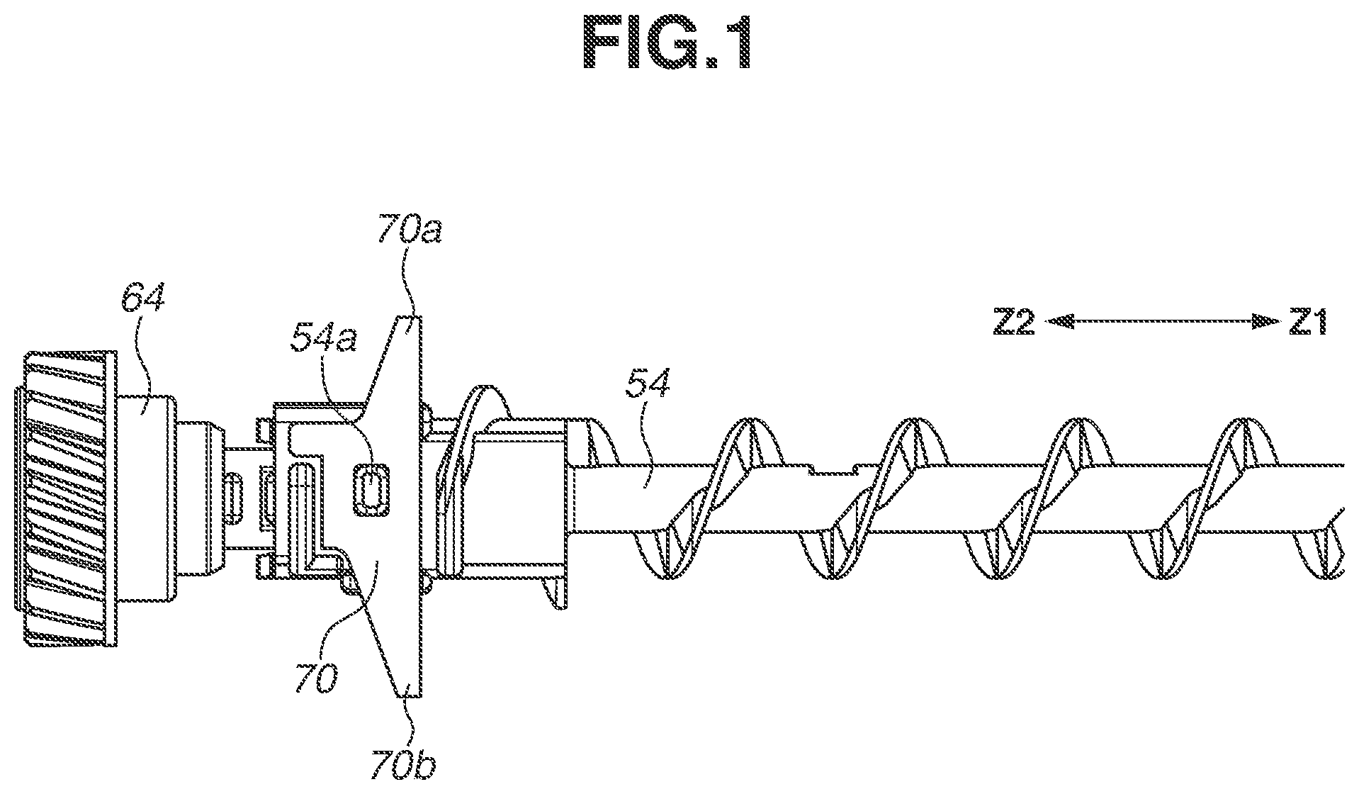 Patent US11841644 Figure 1 – Toner cartridge and image forming apparatus including a screw to convey toner in the cartridge, an elastic member to loosen the toner, and a means to discharge toner together with air to the outside of the cartridge