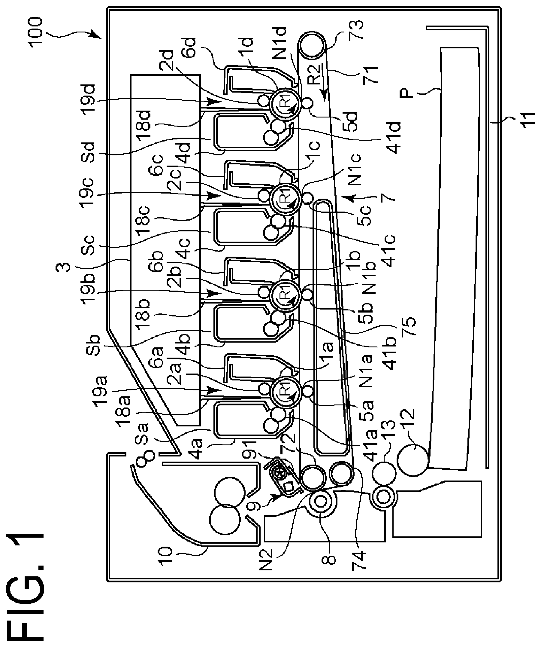 Patent US11841645 Figure 1 – Toner conveying device and image forming apparatus