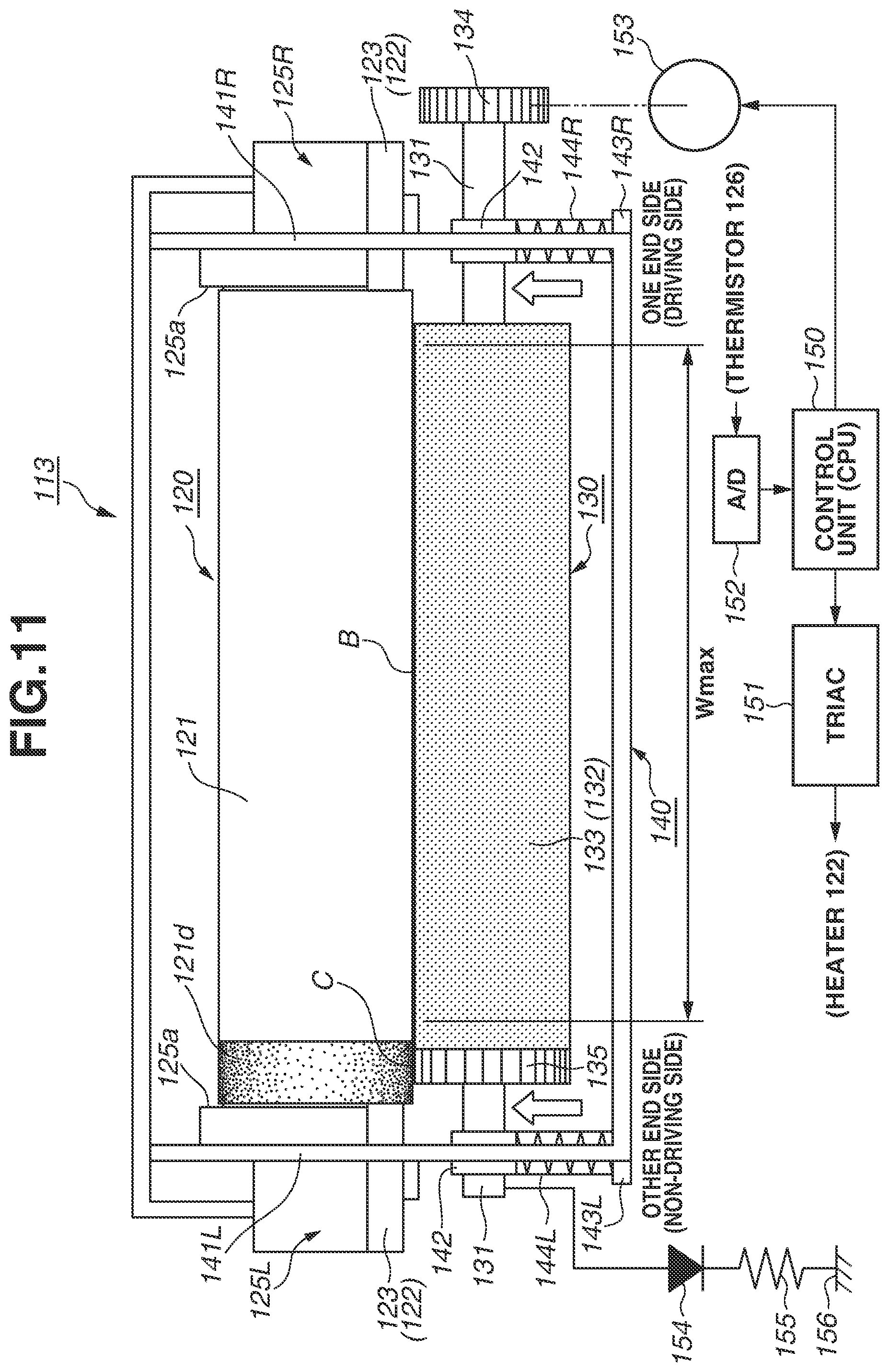 Patent US11841655 Figure 11 – Image heating device