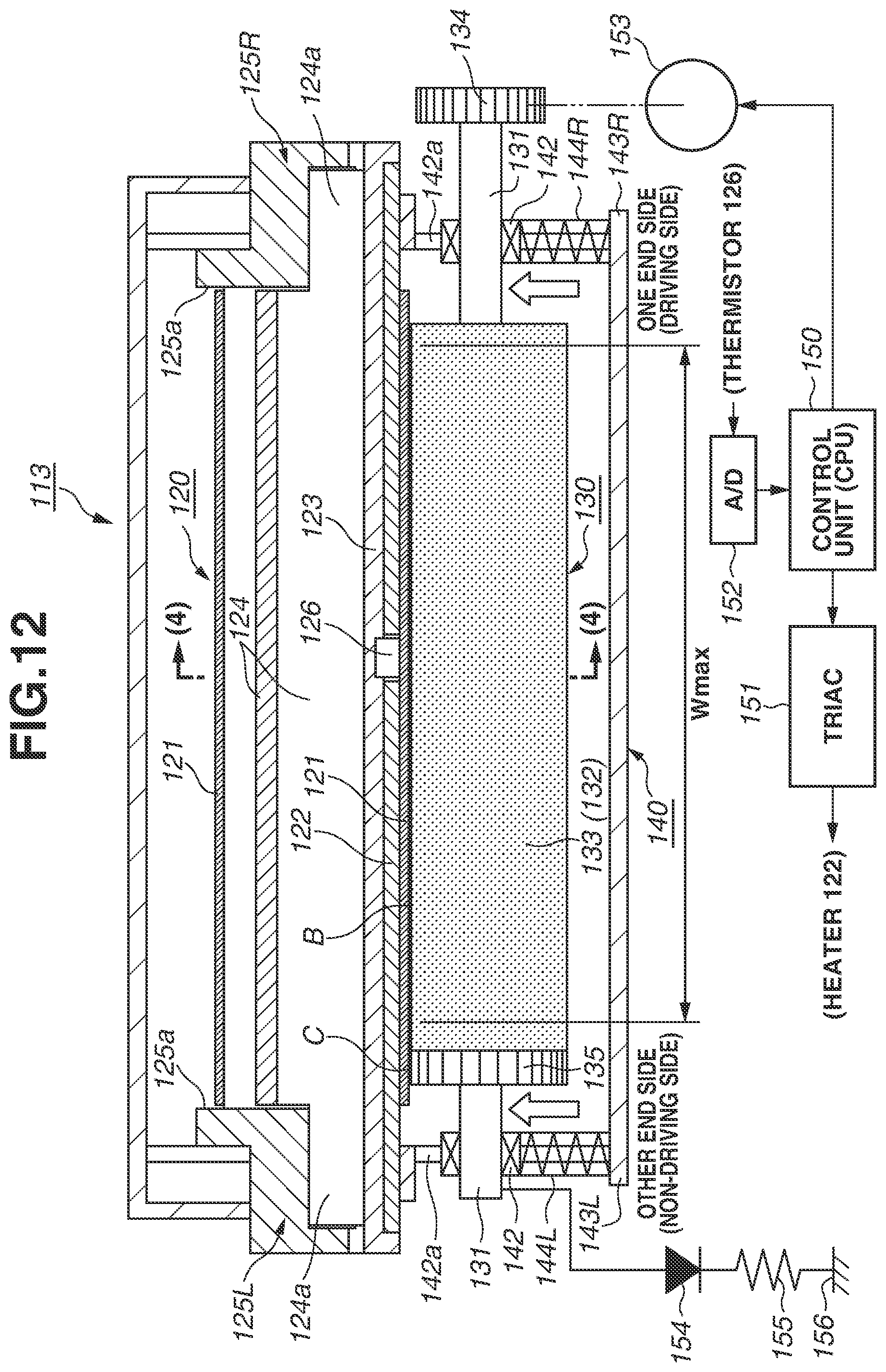 Patent US11841655 Figure 12 – Image heating device