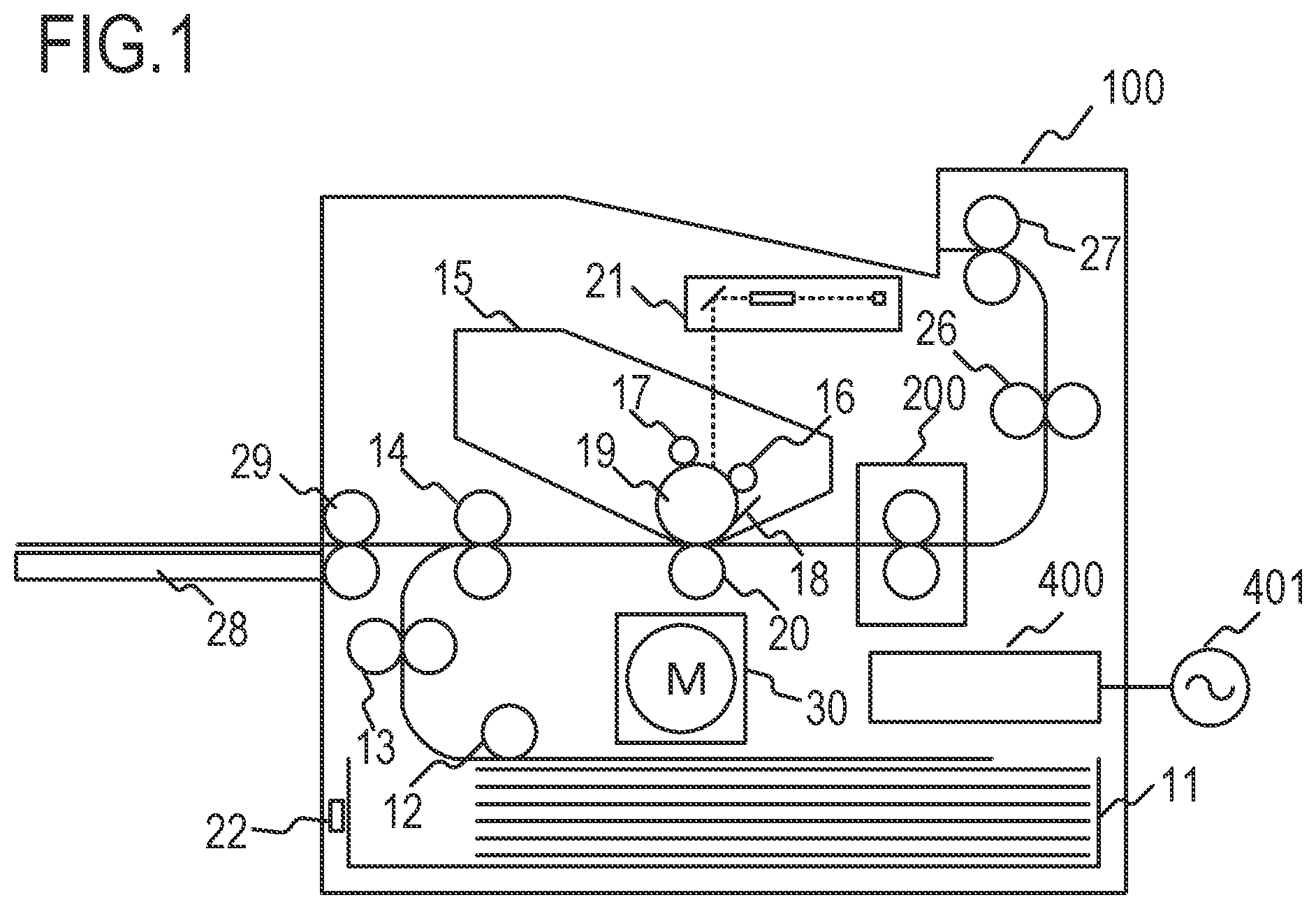 Patent US11841656 Figure 1 – Image forming apparatus