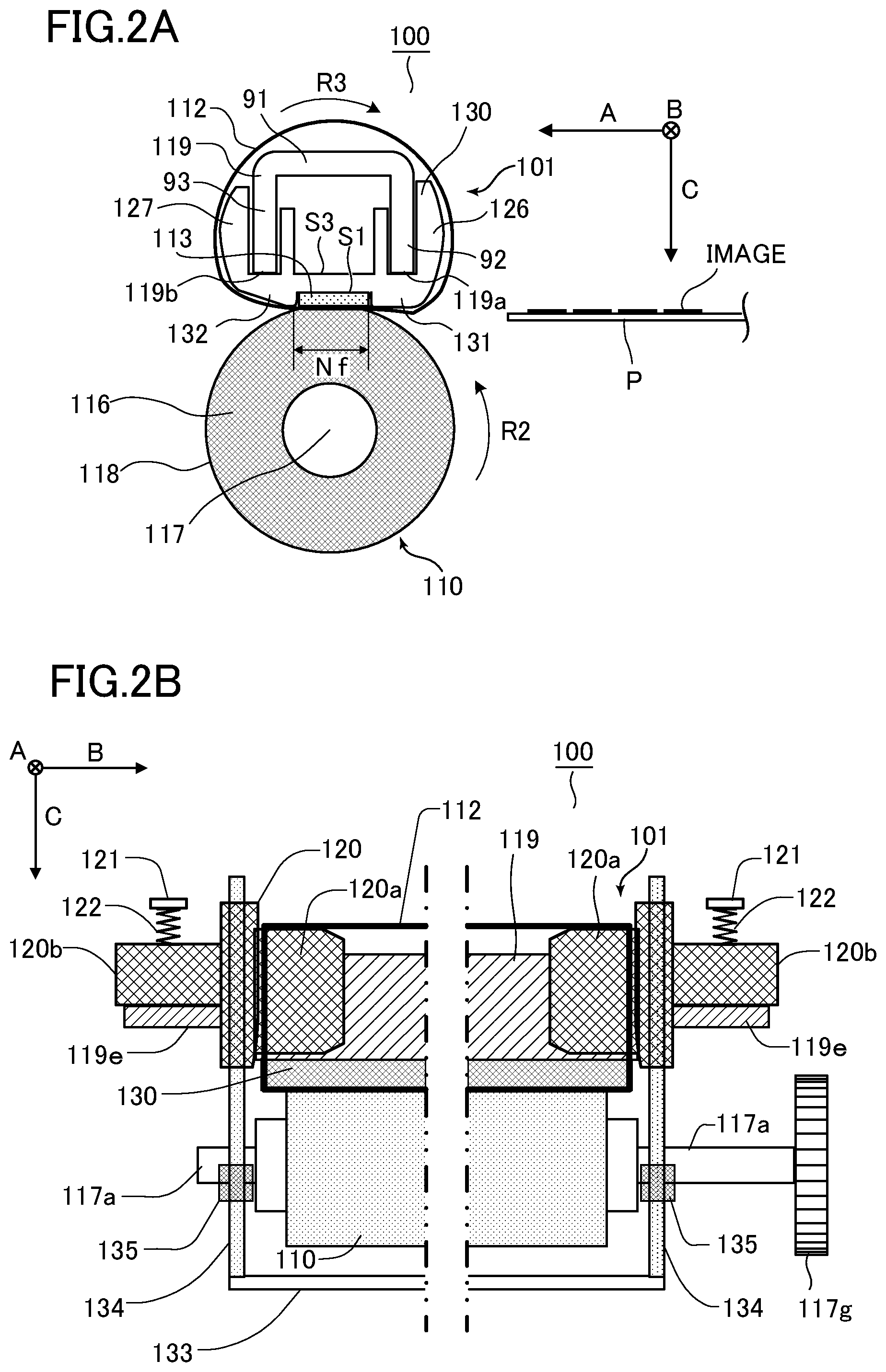 Patent US11841658 Figure 2 – Fixing apparatus with a detection element disposed in a hole portion of a heater holder member and image forming apparatus