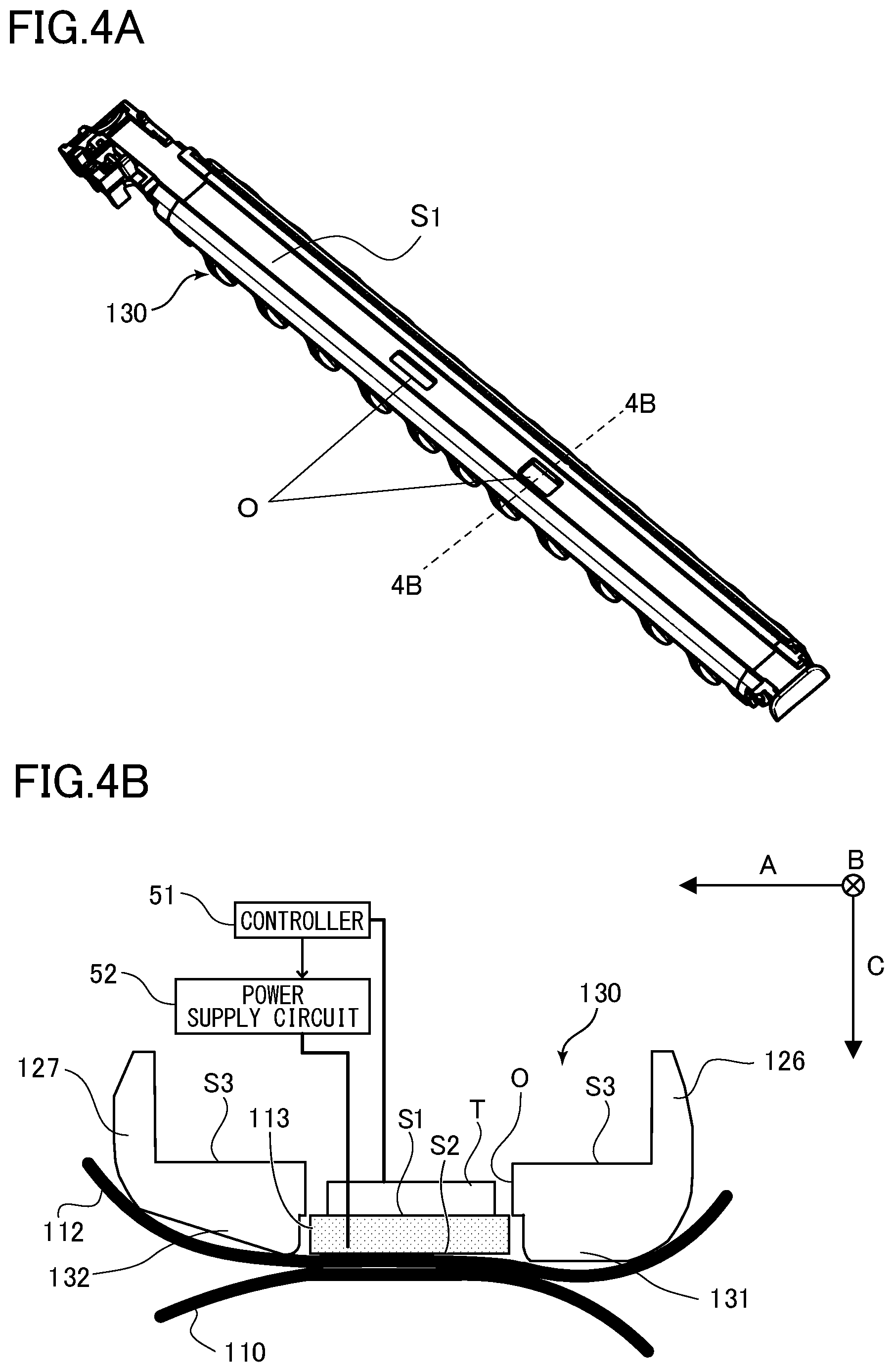 Patent US11841658 Figure 4 – Fixing apparatus with a detection element disposed in a hole portion of a heater holder member and image forming apparatus