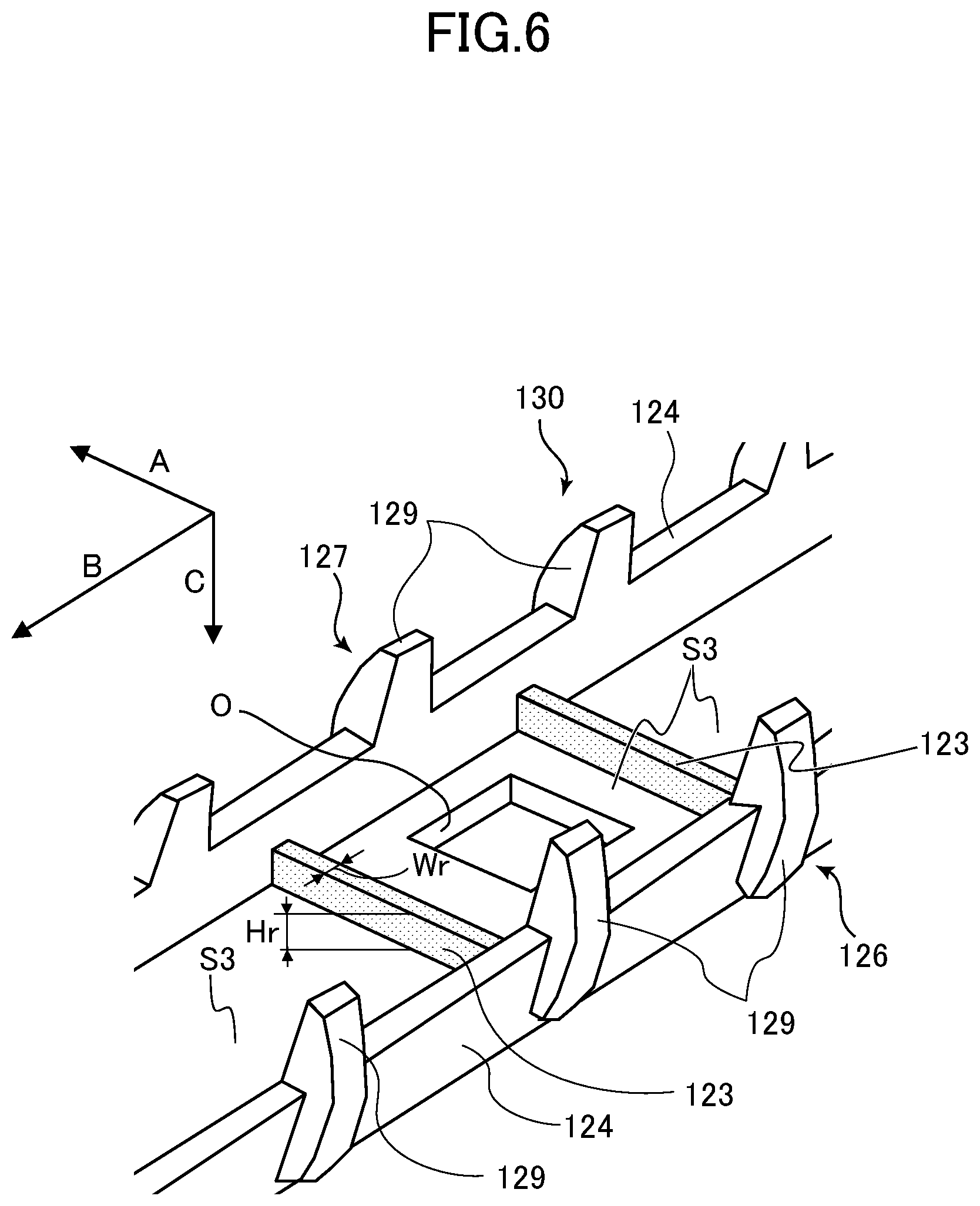 Patent US11841658 Figure 6 – Fixing apparatus with a detection element disposed in a hole portion of a heater holder member and image forming apparatus
