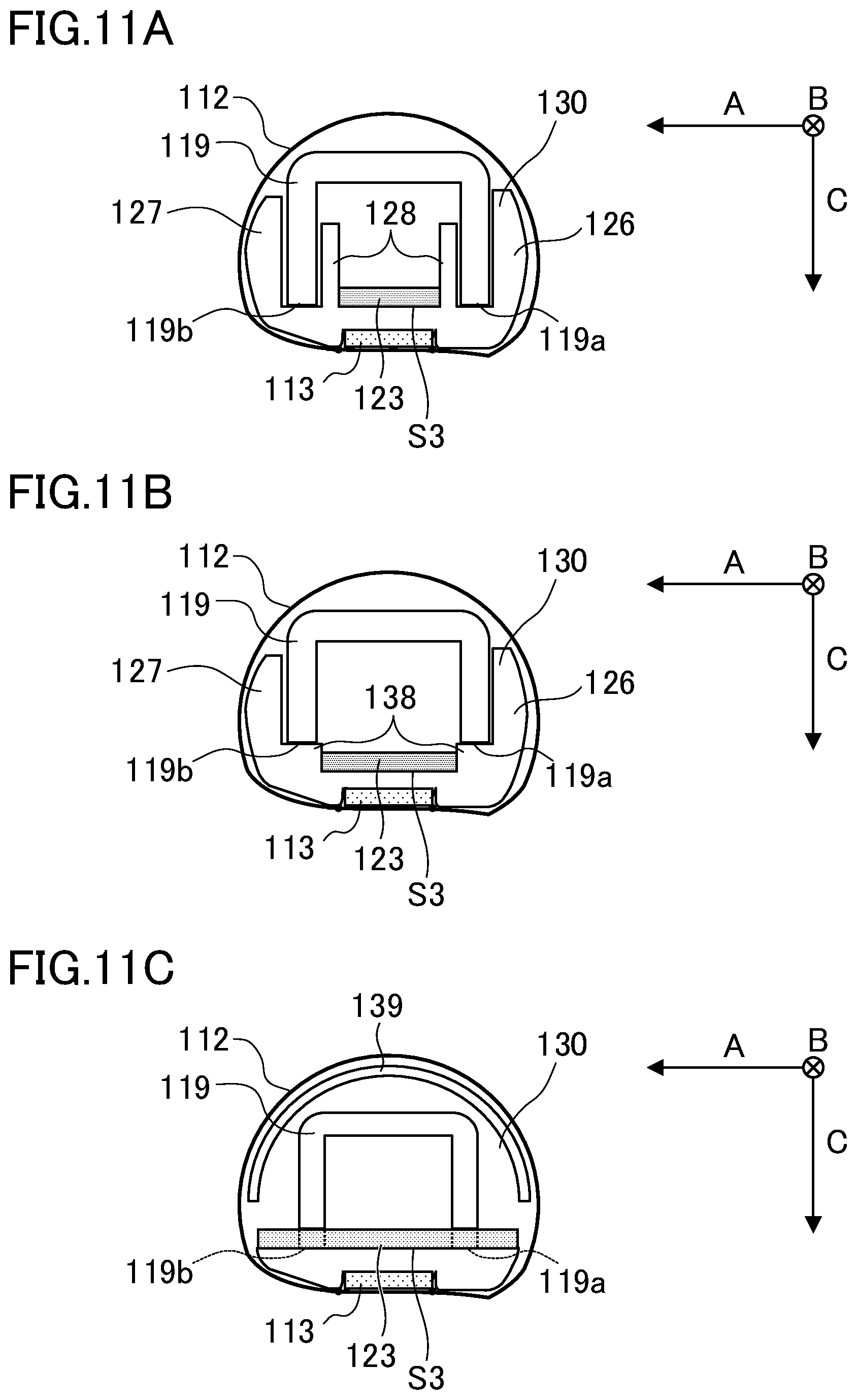 Patent US11841658 Figure 11 – Fixing apparatus with a detection element disposed in a hole portion of a heater holder member and image forming apparatus