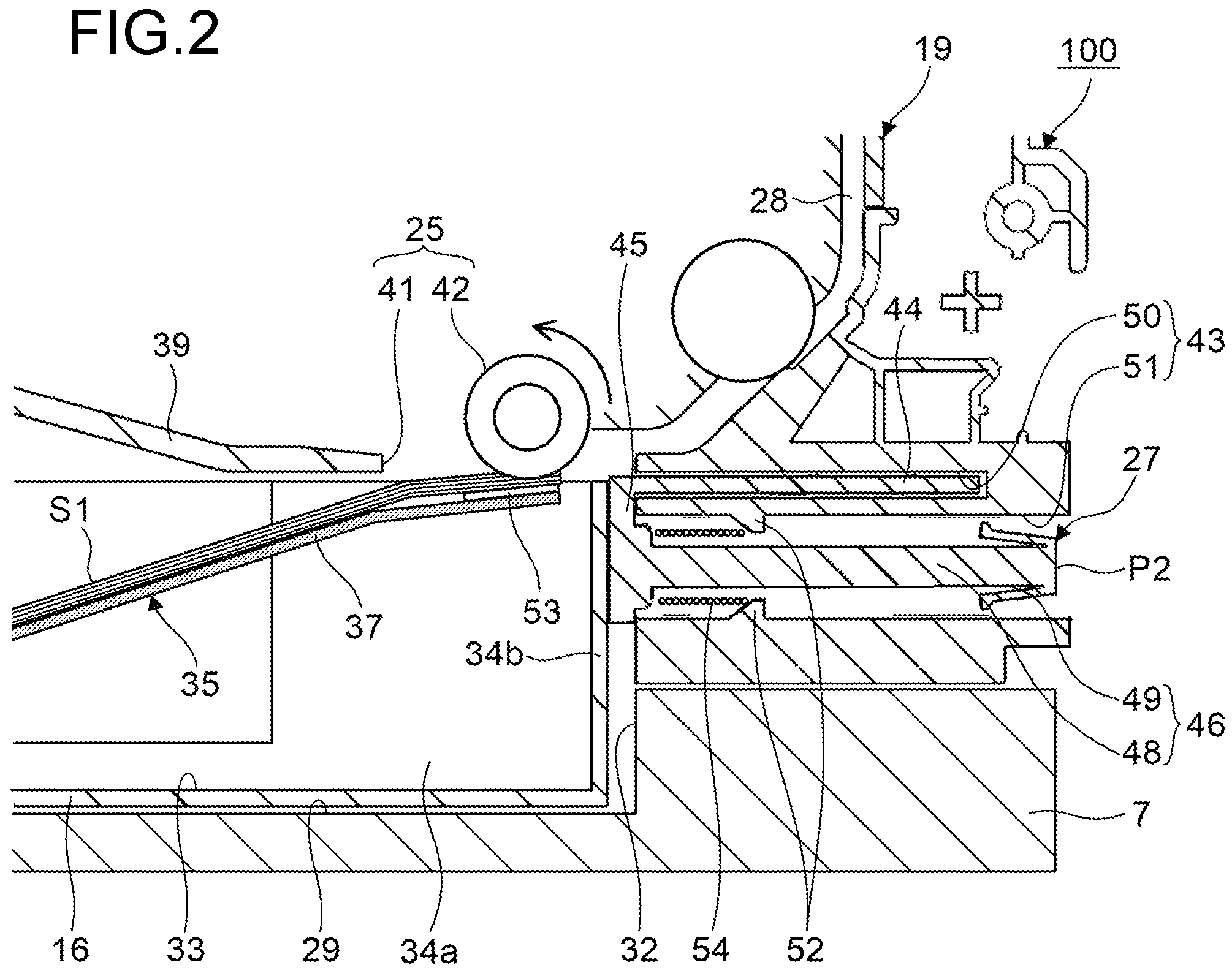 Patent US11841662 Figure 2 – Sheet conveyance unit and image forming system therewith