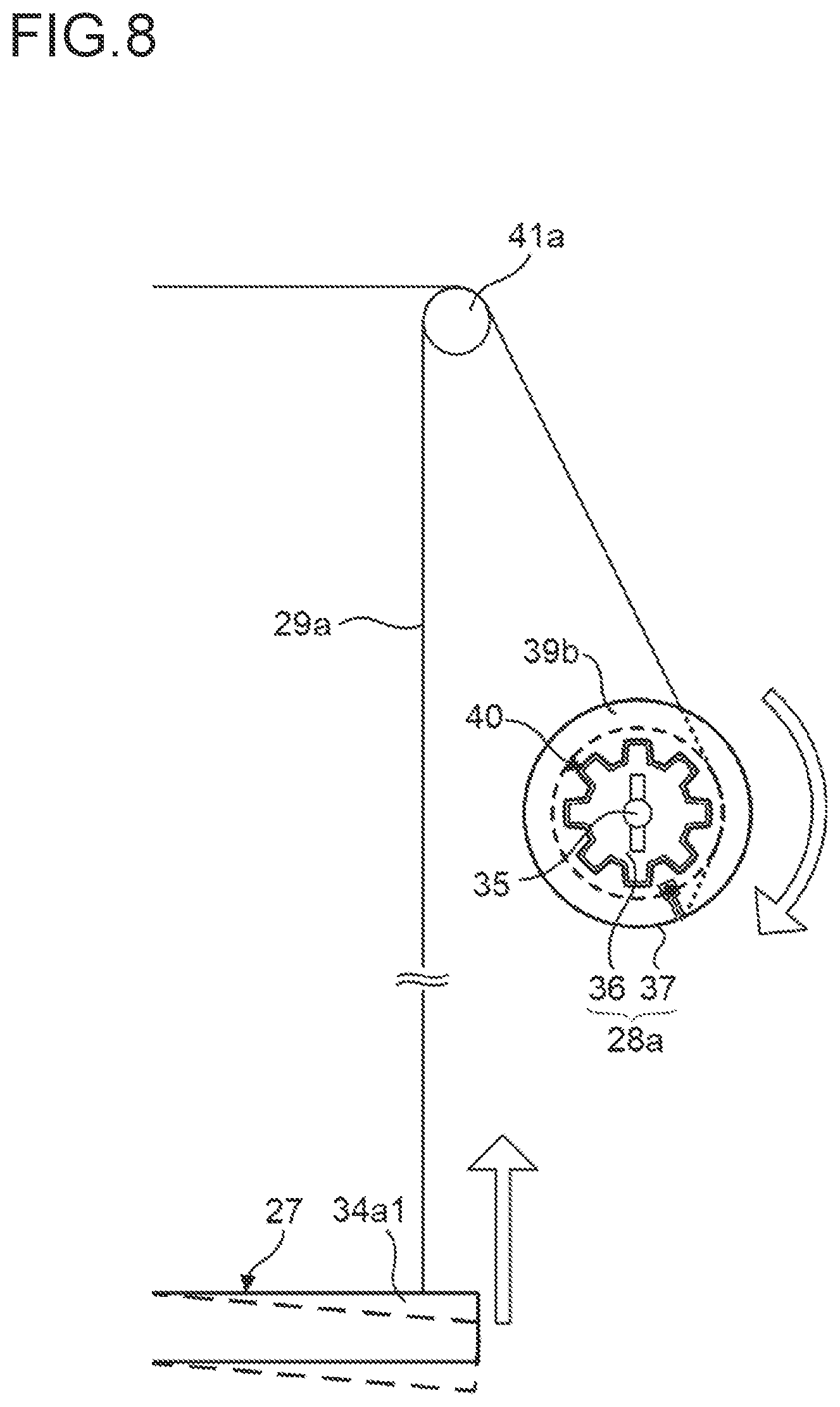 Patent US11841663 Figure 8 – Sheet storage device and image forming system therewith