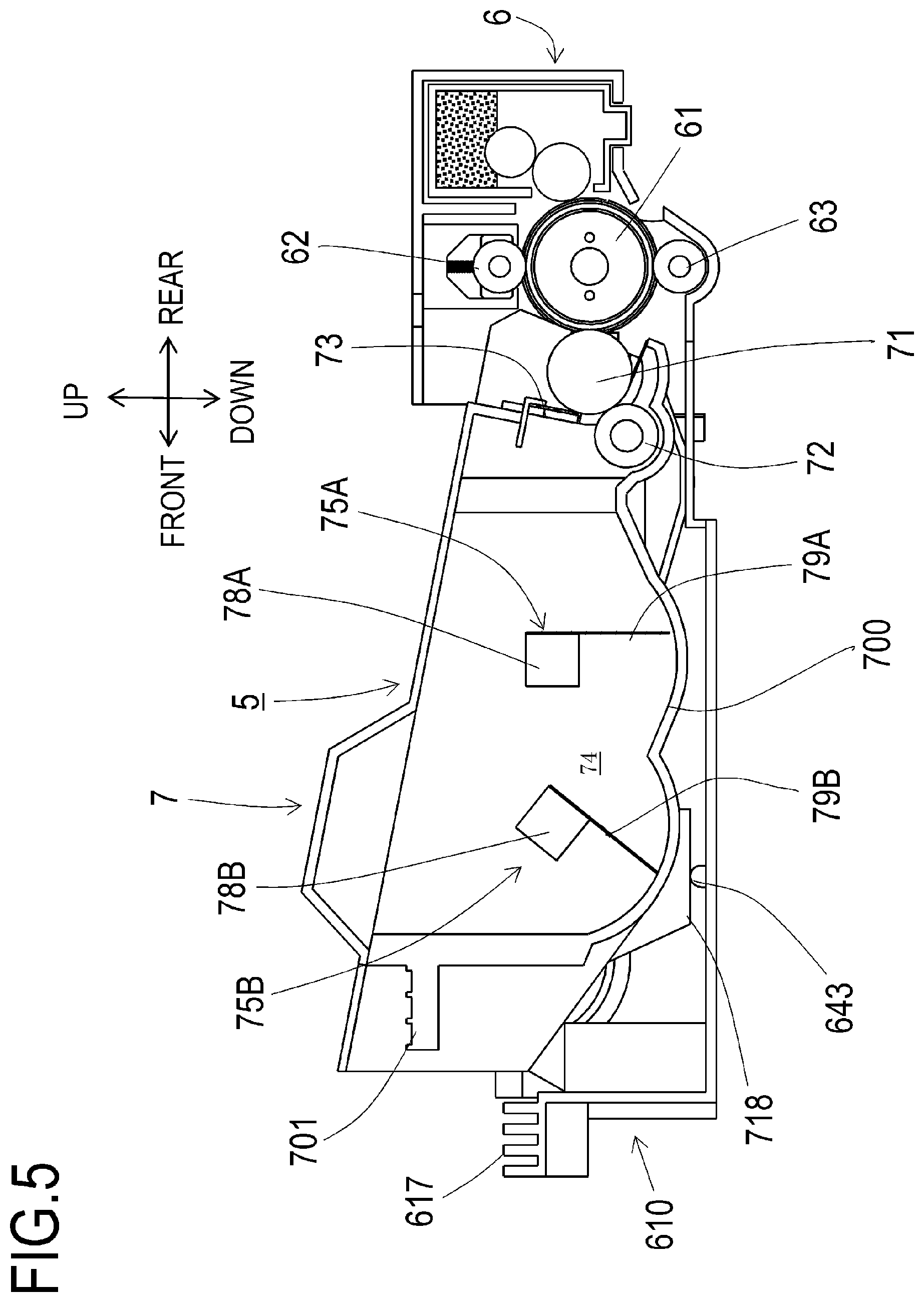 Patent US11841668 Figure 5 – Foreign substance collection apparatus, process cartridge, and image forming apparatus