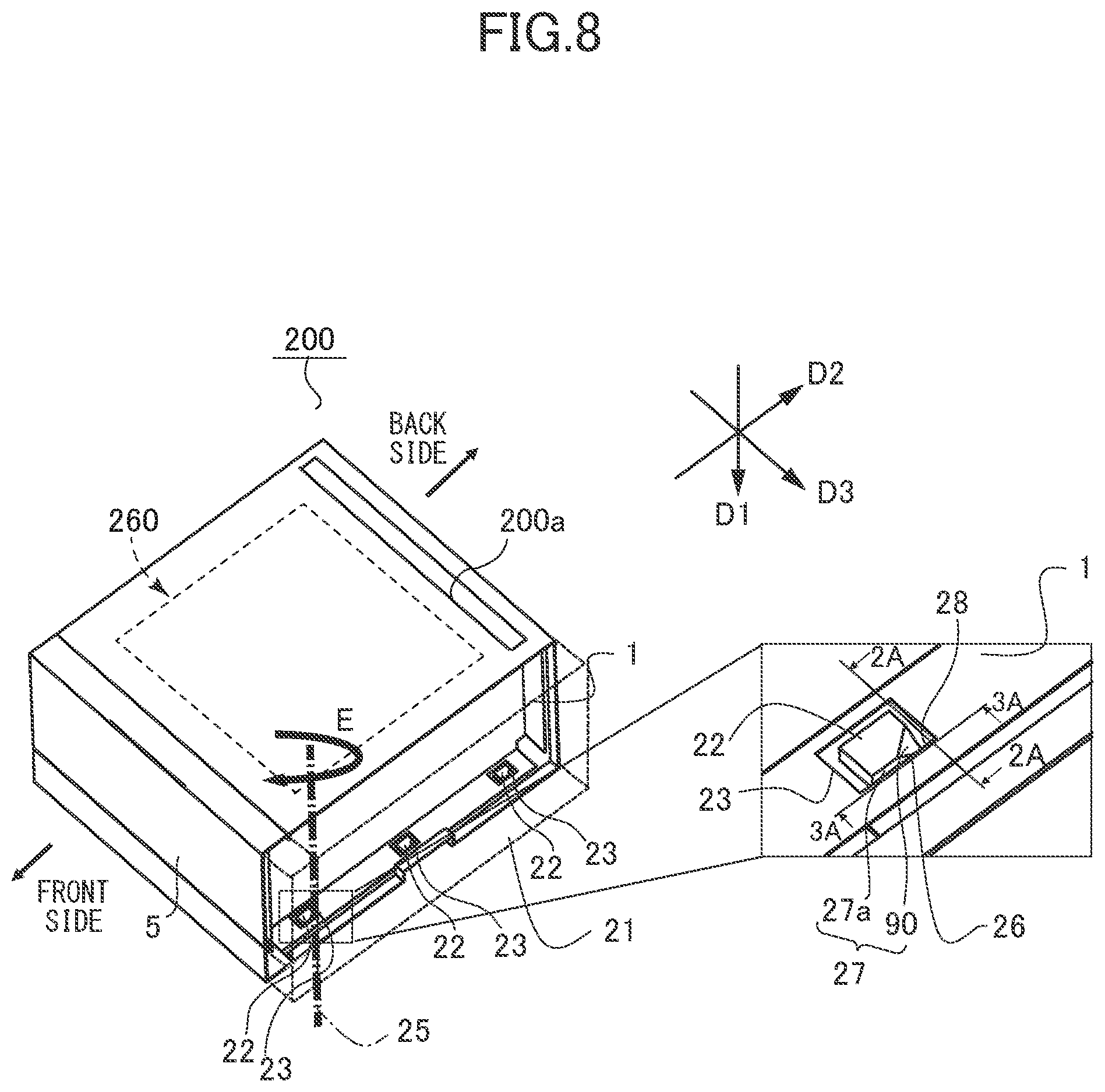 Patent US11841671 Figure 8 – Apparatus and image forming apparatus having cover attached by first and second engagement portions