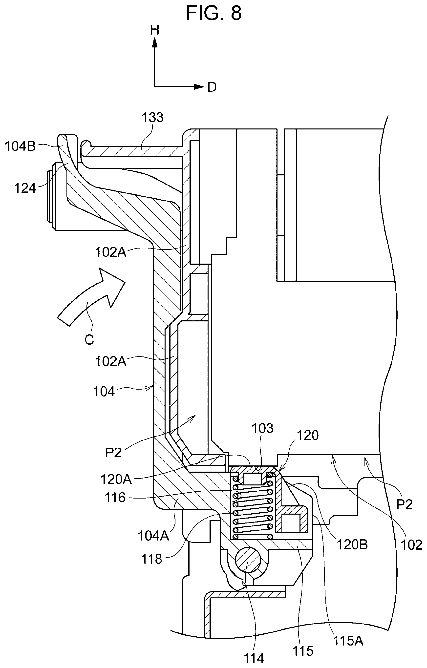 Patent US11841672 Figure 8 – Image forming apparatus