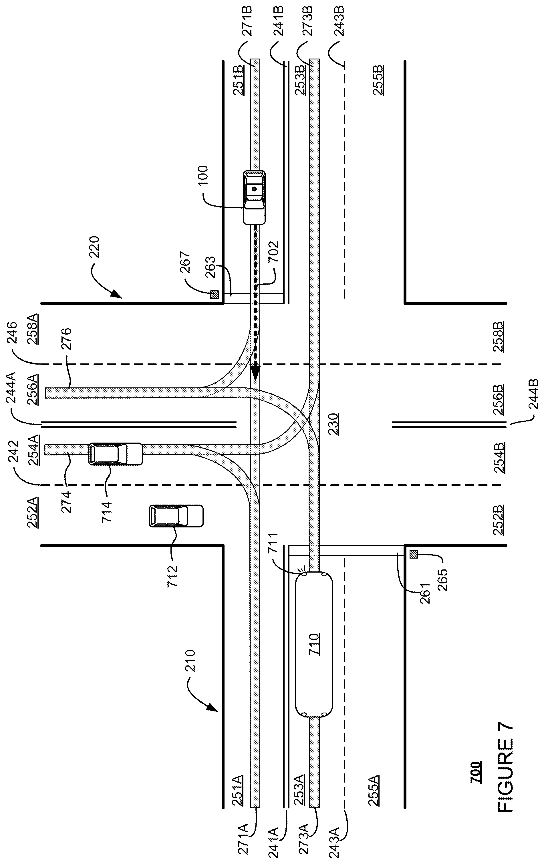 Patent US11841704 Figure 7 – Behavior prediction for railway agents for autonomous driving system