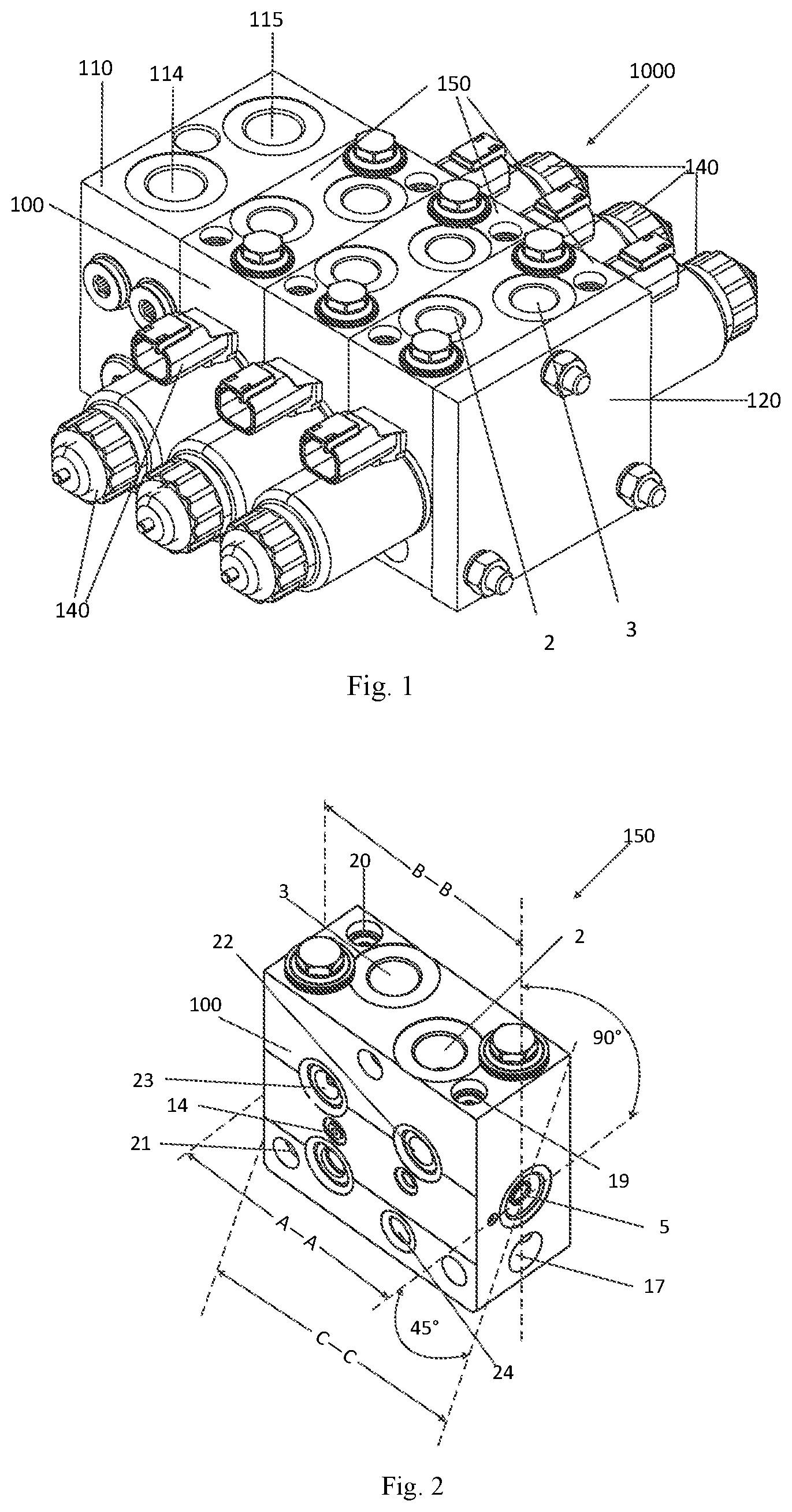 Patent US11841716 Figure 1 – Load-sensing multi-way valve work section