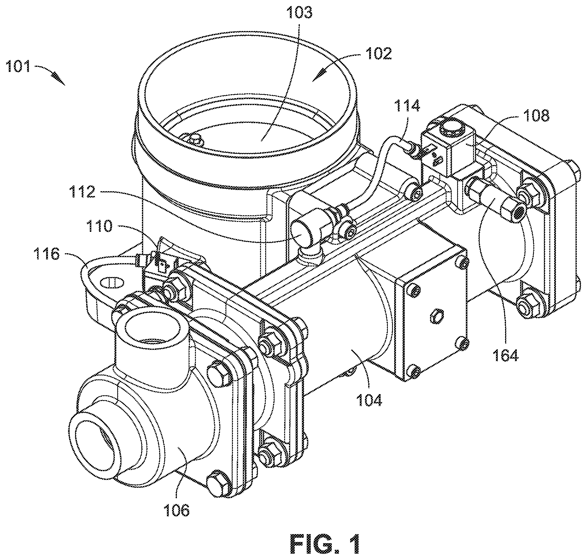Patent US11841718 Figure 1 – Pneumatic inlet/blowdown valve assembly