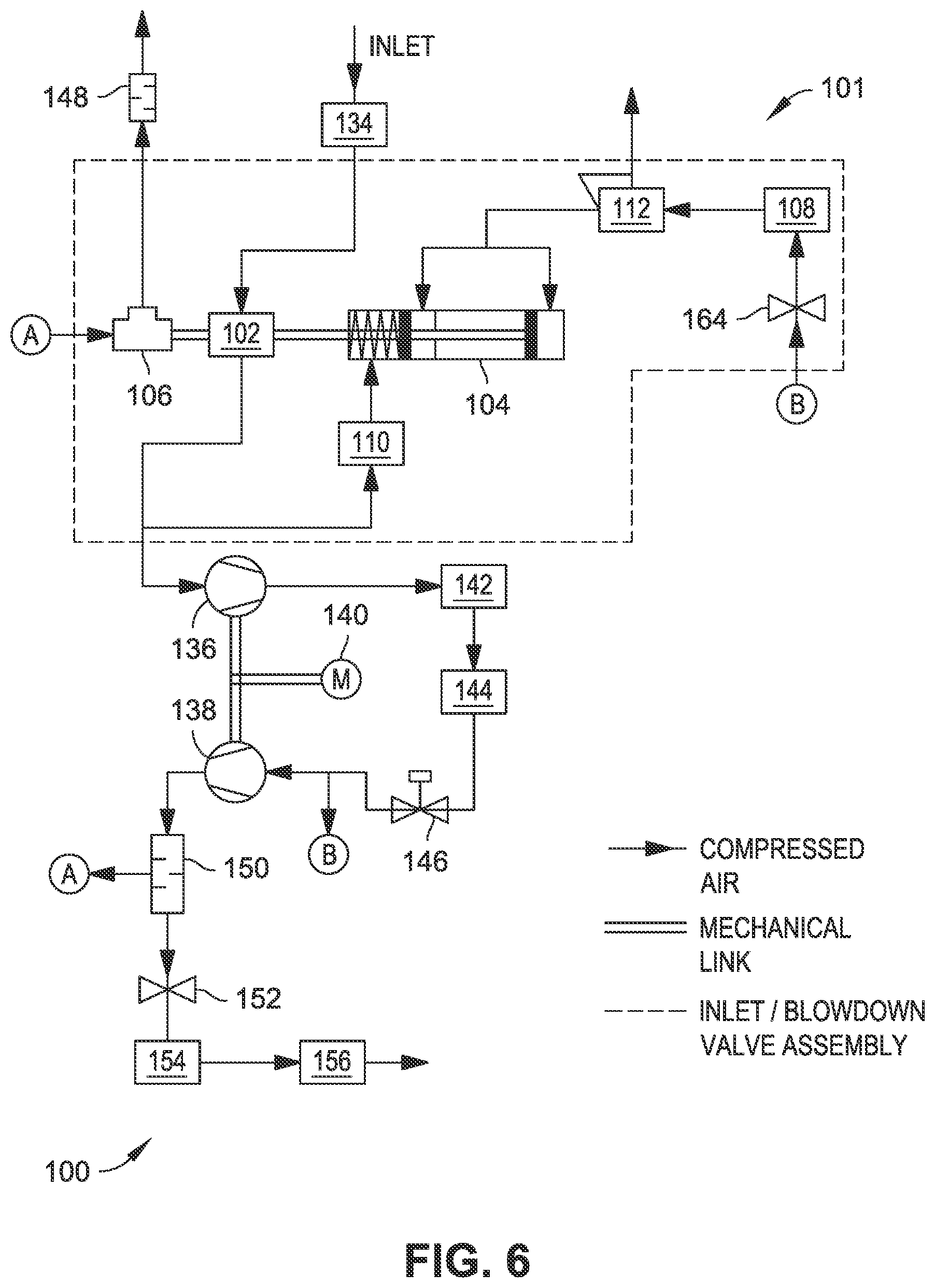Patent US11841718 Figure 6 – Pneumatic inlet/blowdown valve assembly