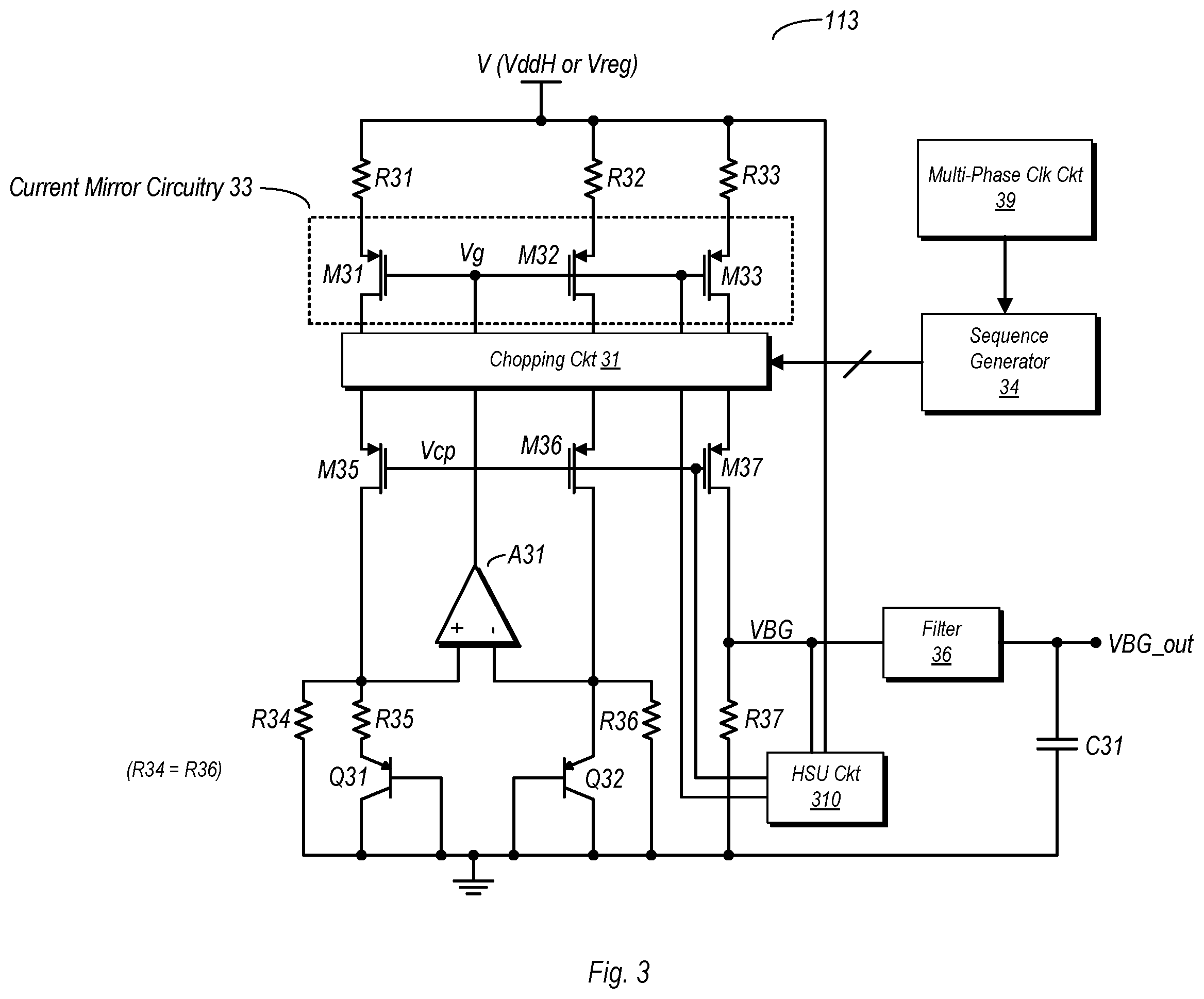 Patent US11841726 Figure 3 – Low voltage high precision power detect circuit with enhanced power supply rejection ratio