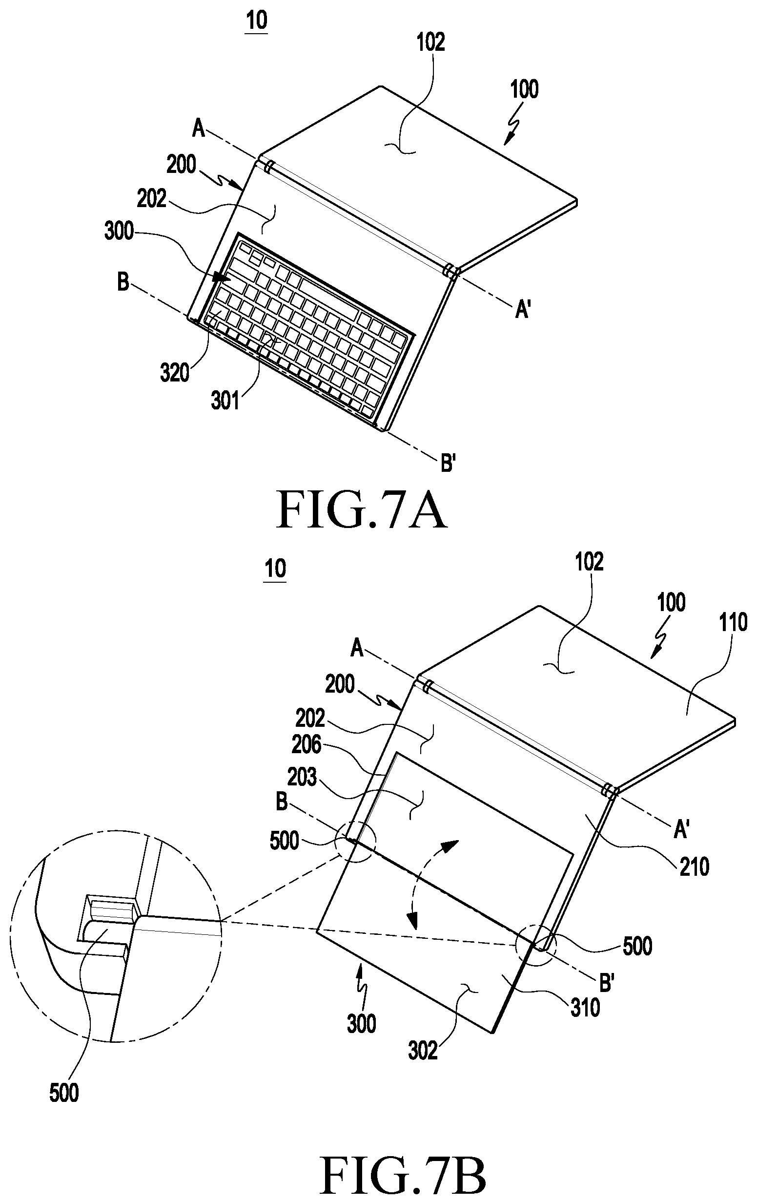 Patent US11841744 Figure 8 – Electronic device comprising dual display and keyboard