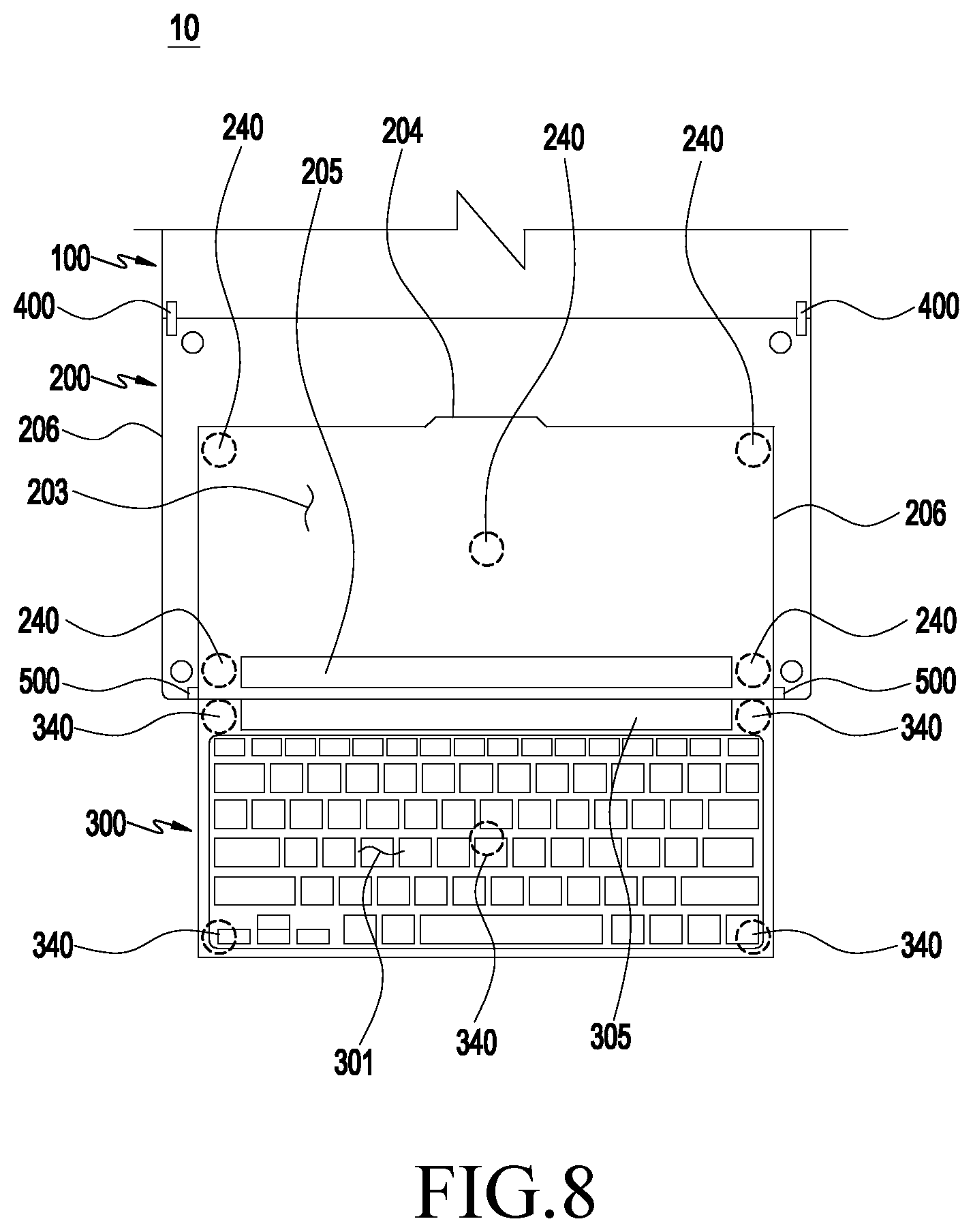 Patent US11841744 Figure 9 – Electronic device comprising dual display and keyboard