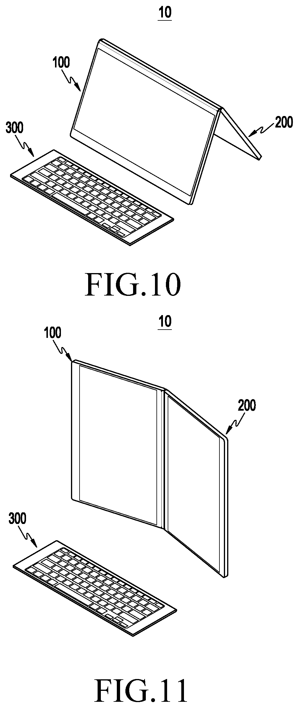 Patent US11841744 Figure 11 – Electronic device comprising dual display and keyboard