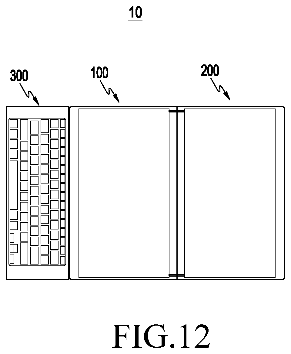 Patent US11841744 Figure 12 – Electronic device comprising dual display and keyboard