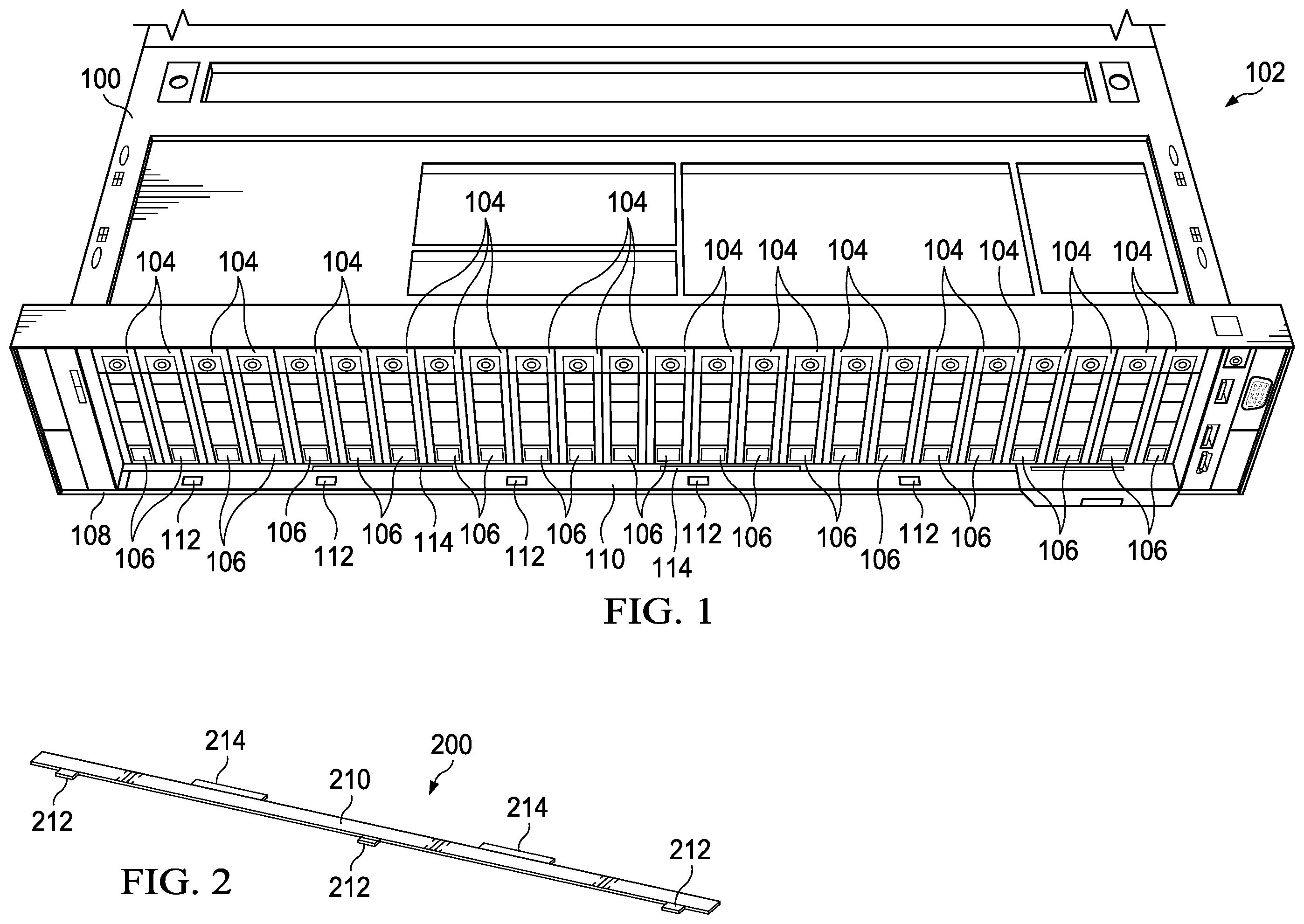 Patent US11841750 Figure 1 – Interchangeable labeling strip in chassis hem