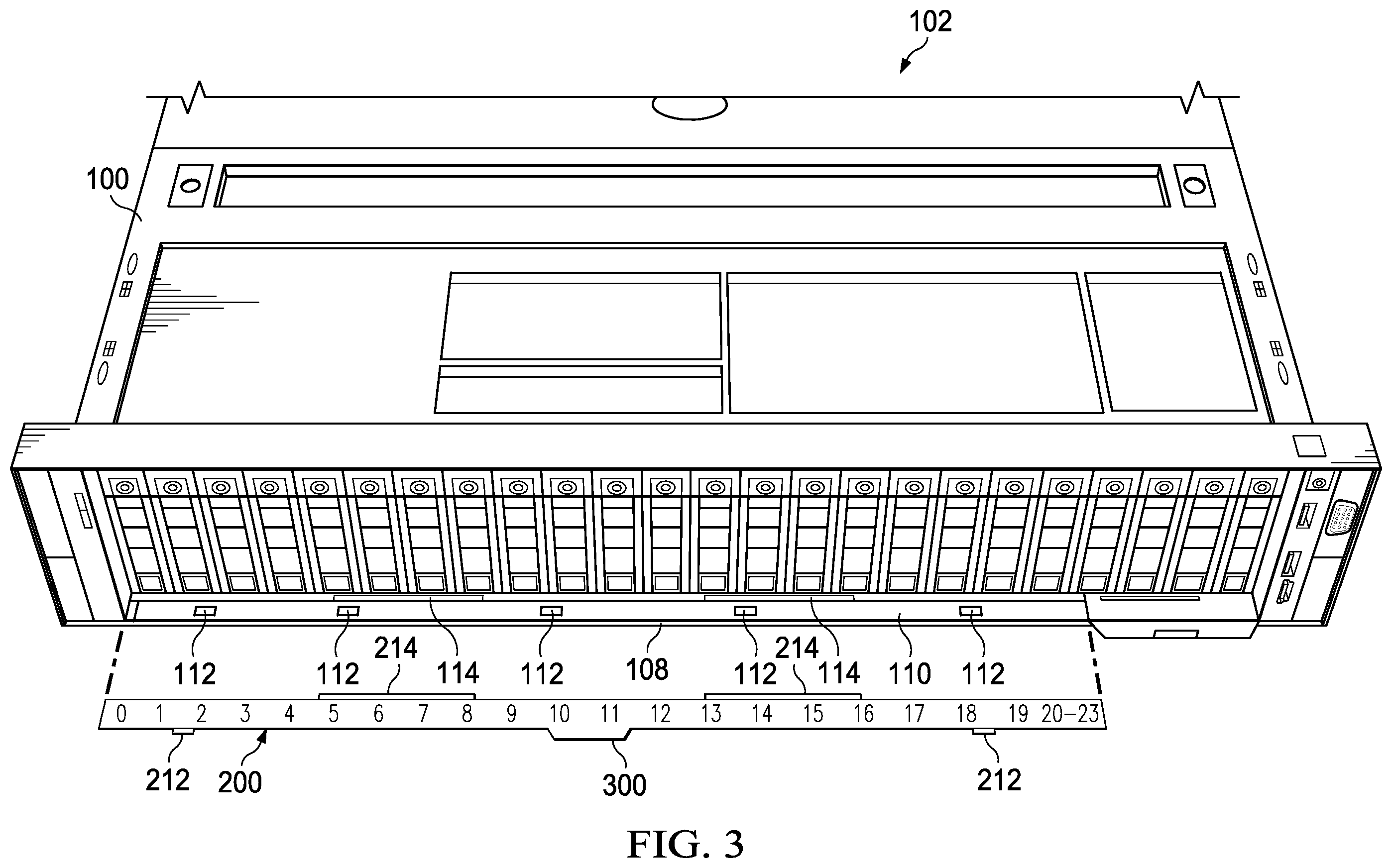 Patent US11841750 Figure 2 – Interchangeable labeling strip in chassis hem