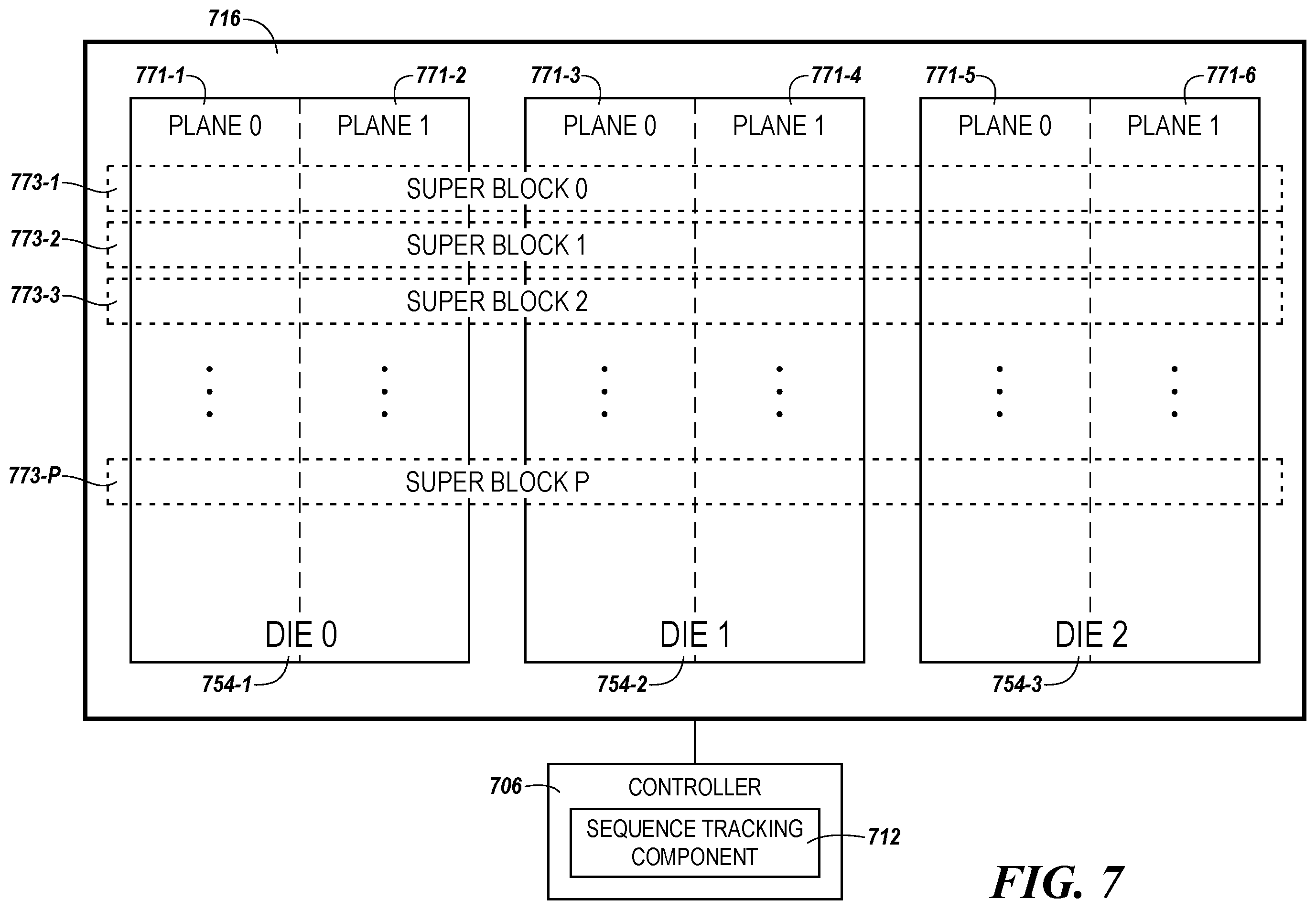 Patent US11841794 Figure 8 – Memory sub-system write sequence track