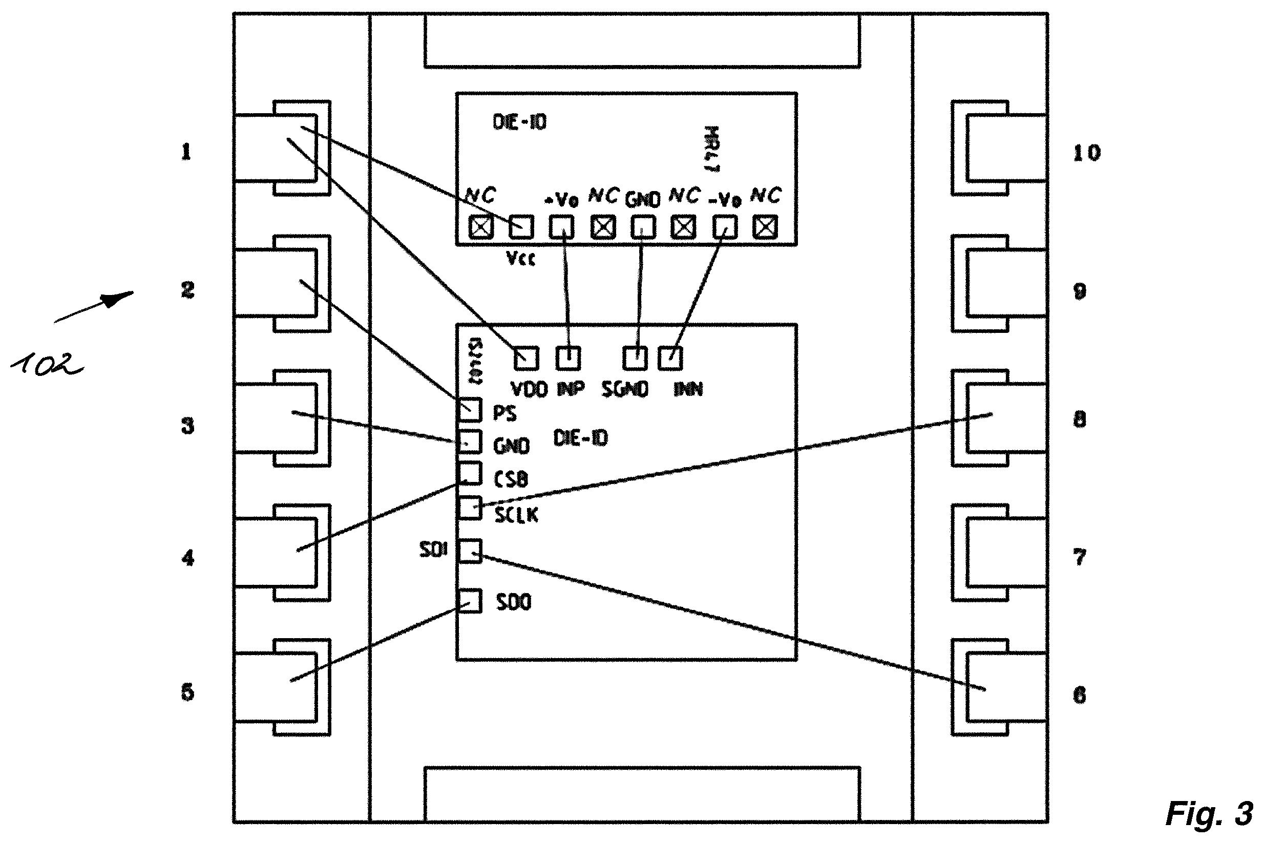 Patent US11841818 Figure 2 – Bus-compatible sensor element and communication system