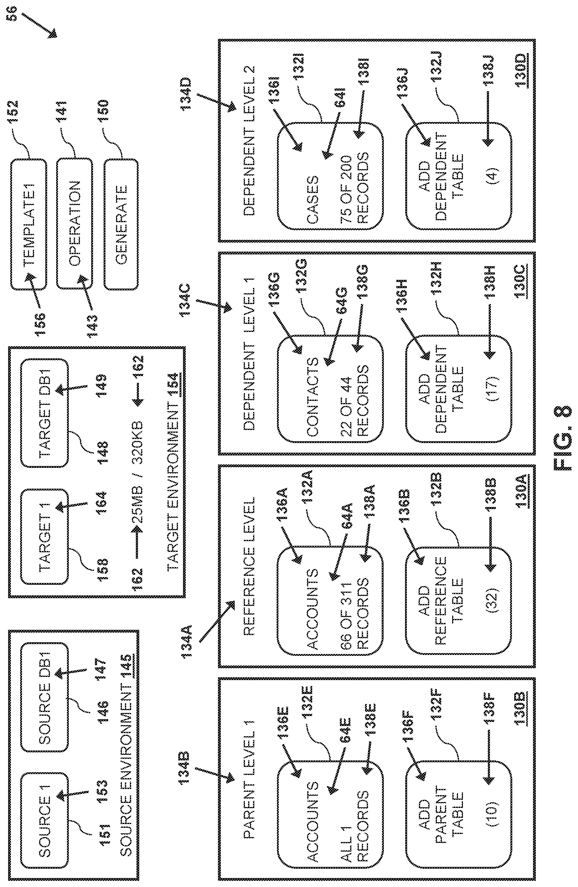 Patent US11841836 Figure 6 – Target environment data seeding