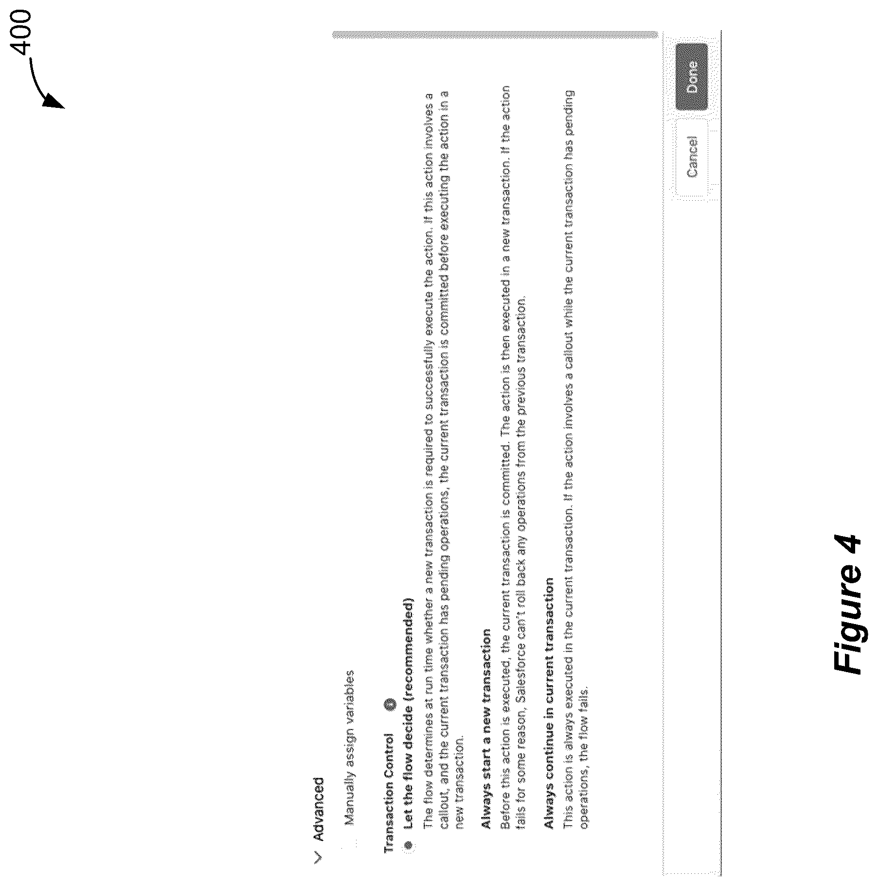 Patent US11841847 Figure 4 – Declarative transaction control