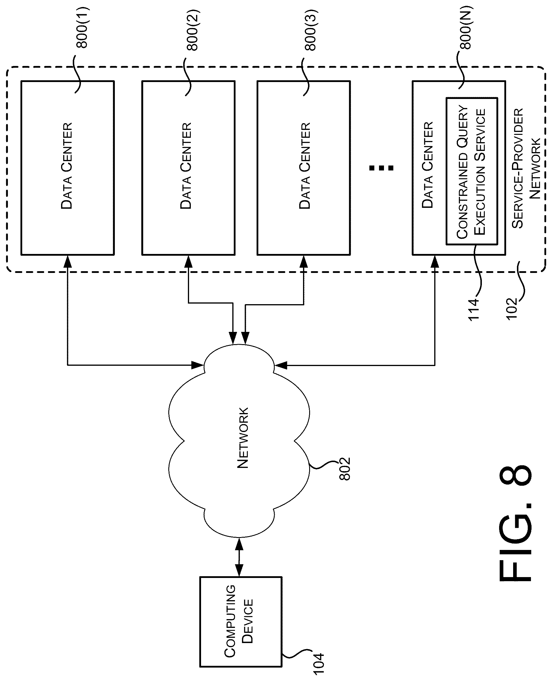 Patent US11841861 Figure 7 – Constrained query execution