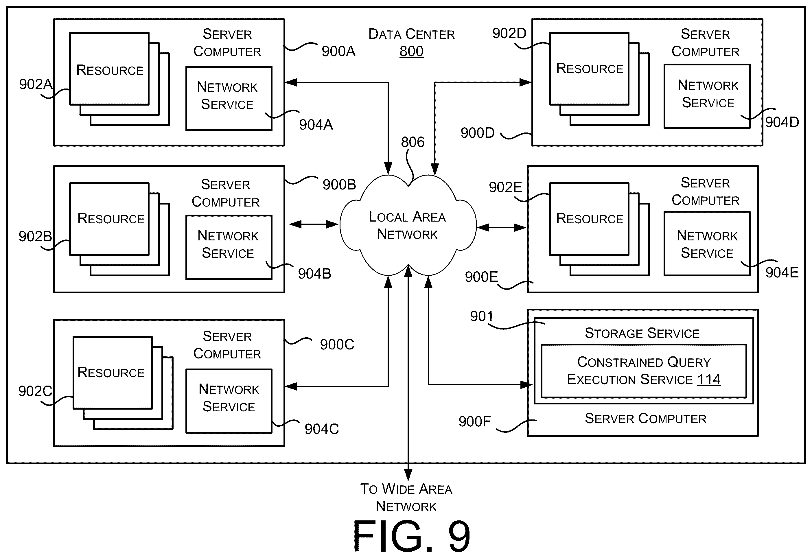 Patent US11841861 Figure 8 – Constrained query execution