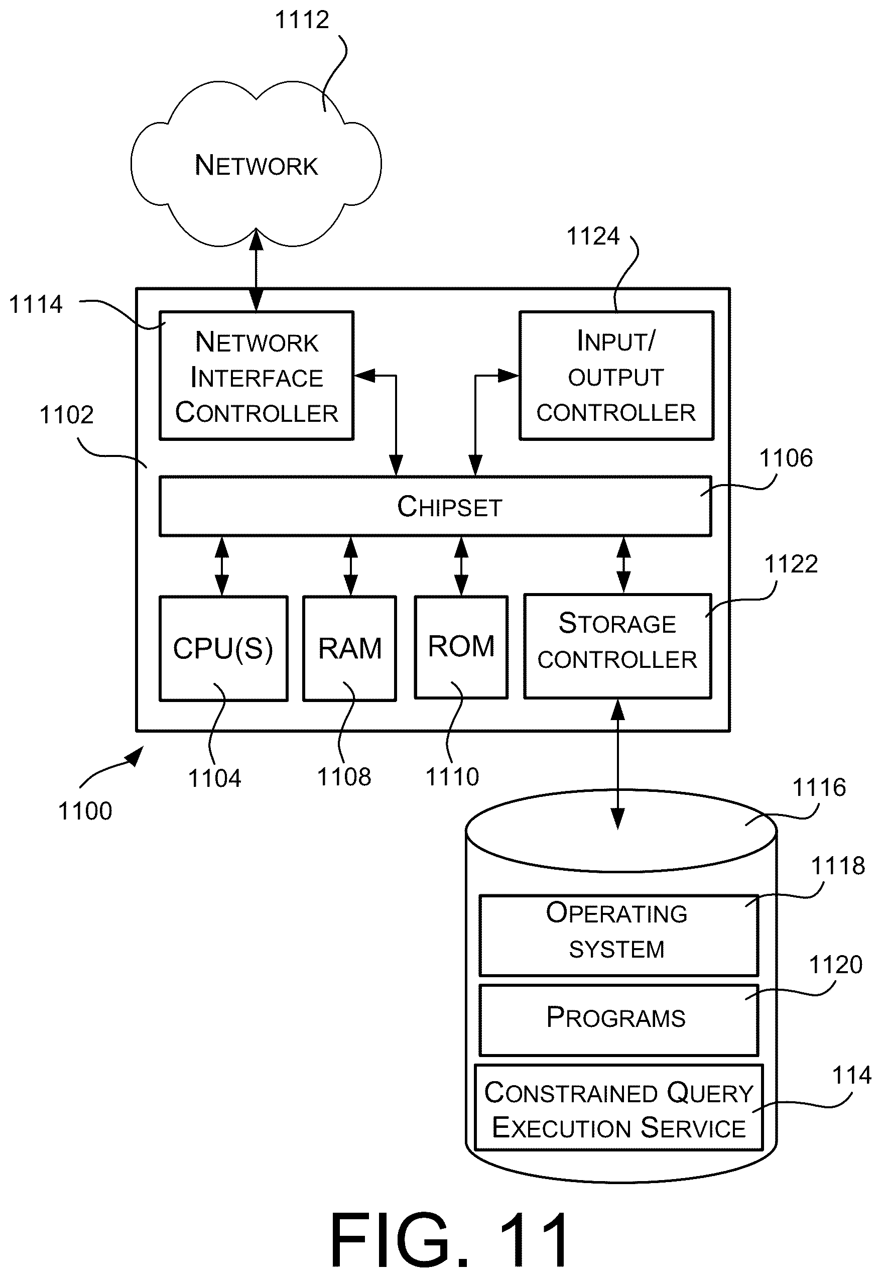 Patent US11841861 Figure 10 – Constrained query execution