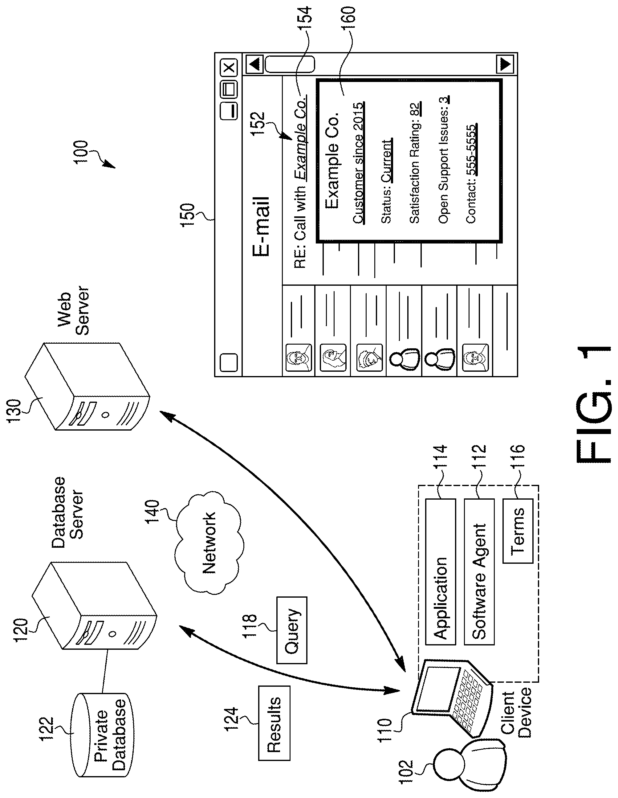 Patent US11841915 Figure 1 – Systems and methods for displaying contextually relevant links