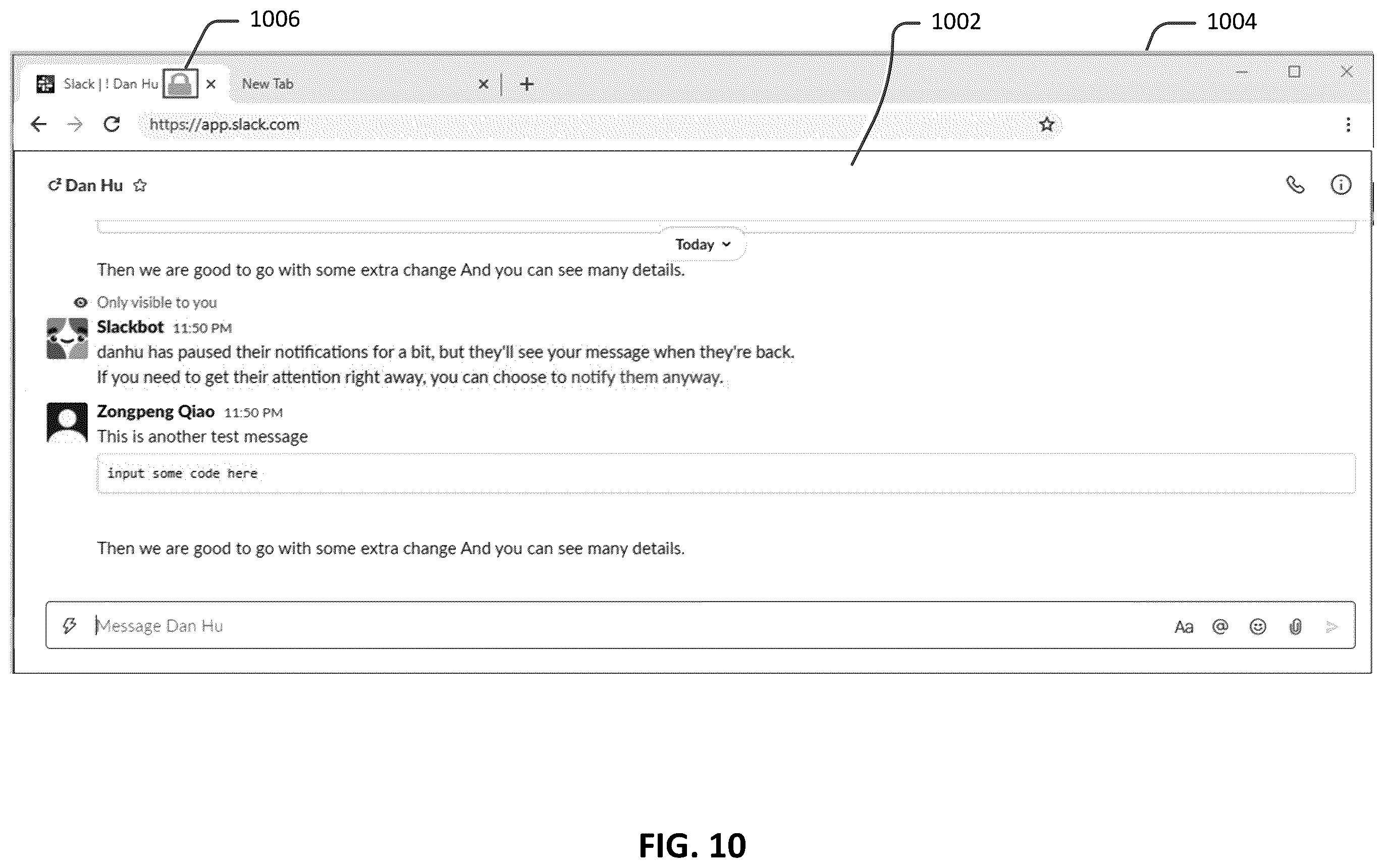 Patent US11841928 Figure 12 – Secure collaboration messaging