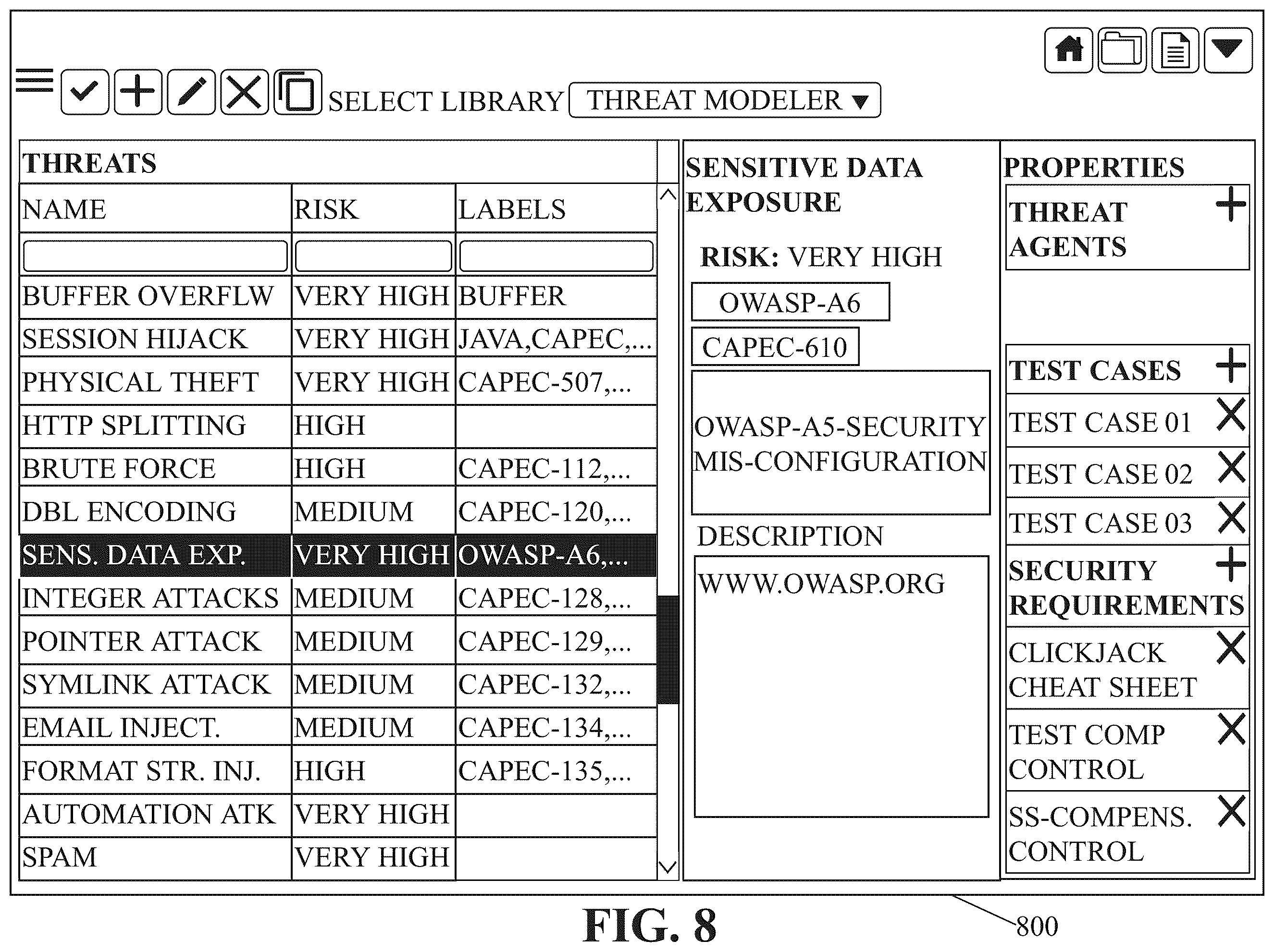 Patent US11841954 Figure 8 – Systems and methods for automated threat modeling when deploying infrastructure as a code