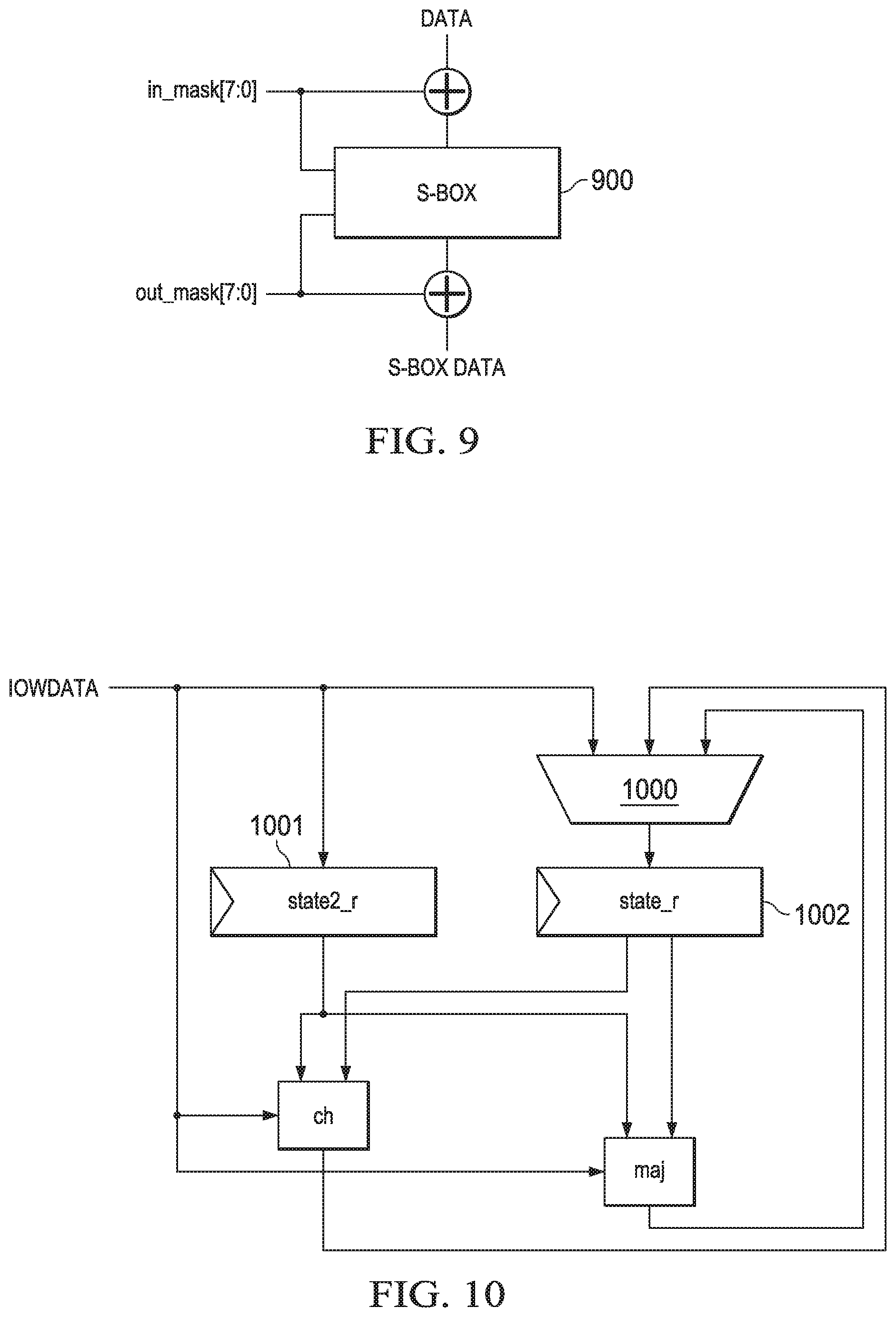 Patent US11841981 Figure 8 – Low cost cryptographic accelerator