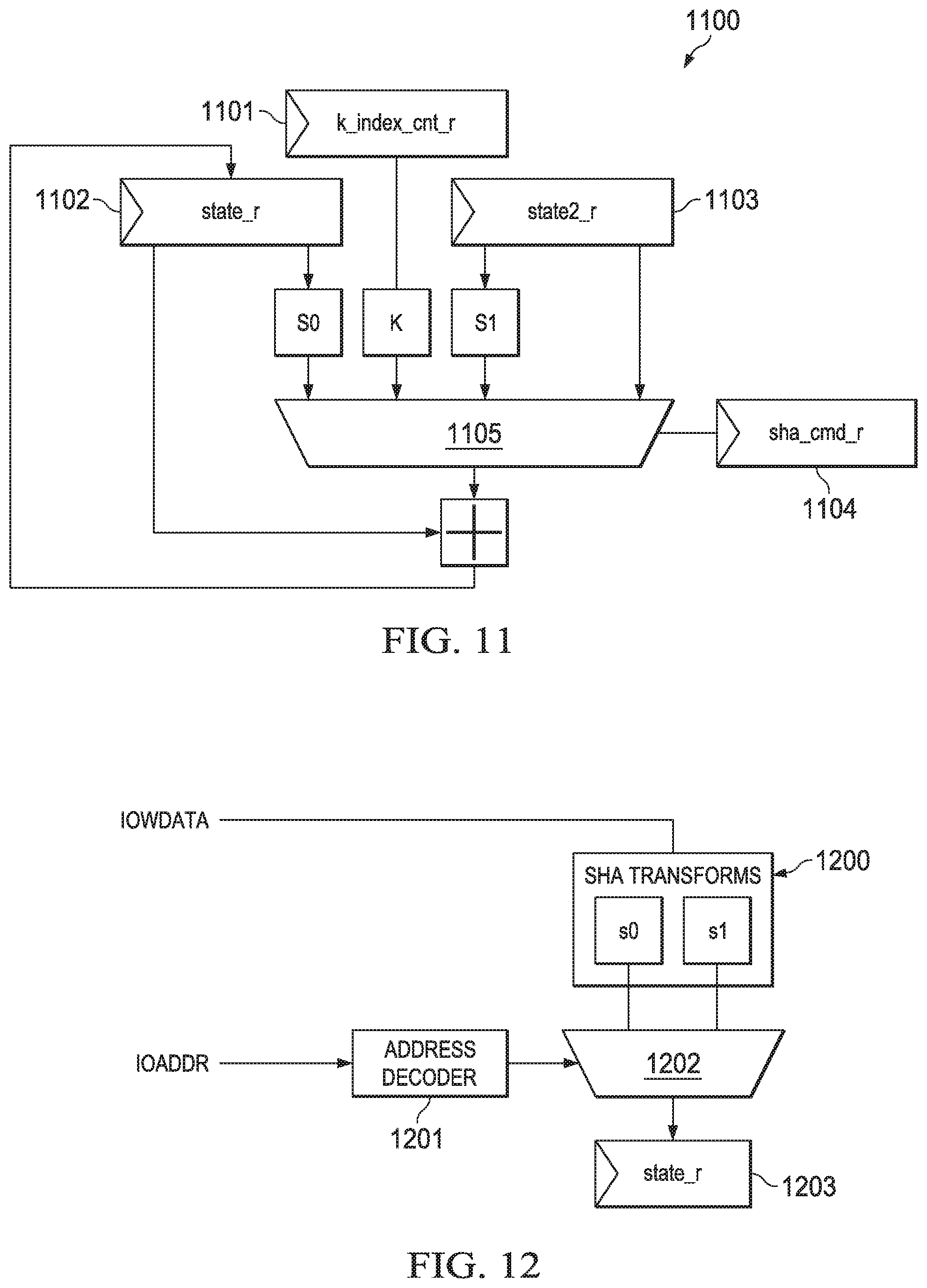 Patent US11841981 Figure 9 – Low cost cryptographic accelerator