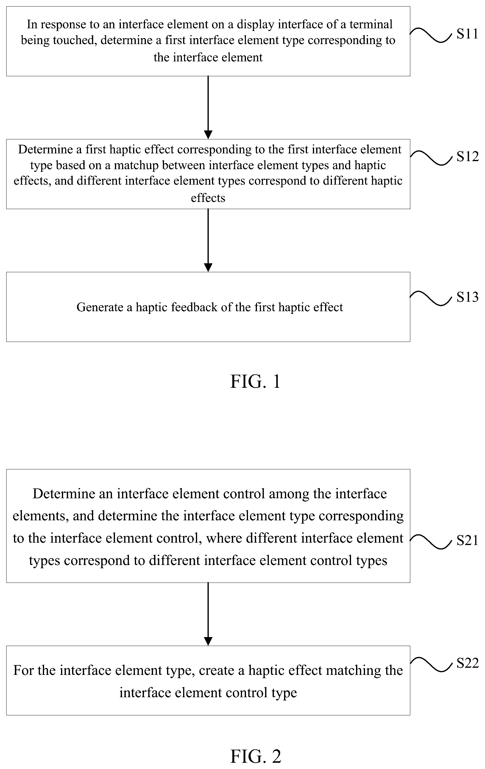 Patent US11841989 Figure 1 – Method, device, and storage medium for generating a haptic feedback